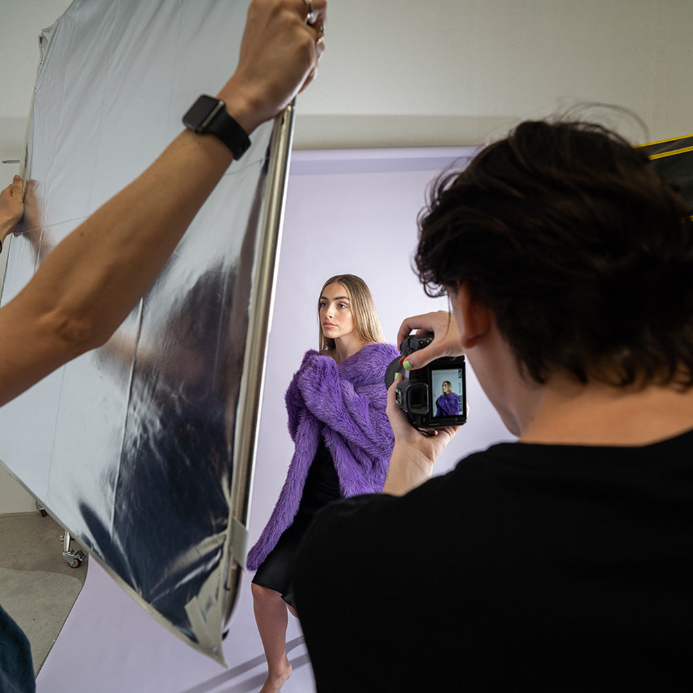 5-in-1 Square Metal Flag Panel Reflector Set with Boom Arm (100cm x 100cm) - Professional Photography Lighting Kit for Studio, Portrait & Product Shoots