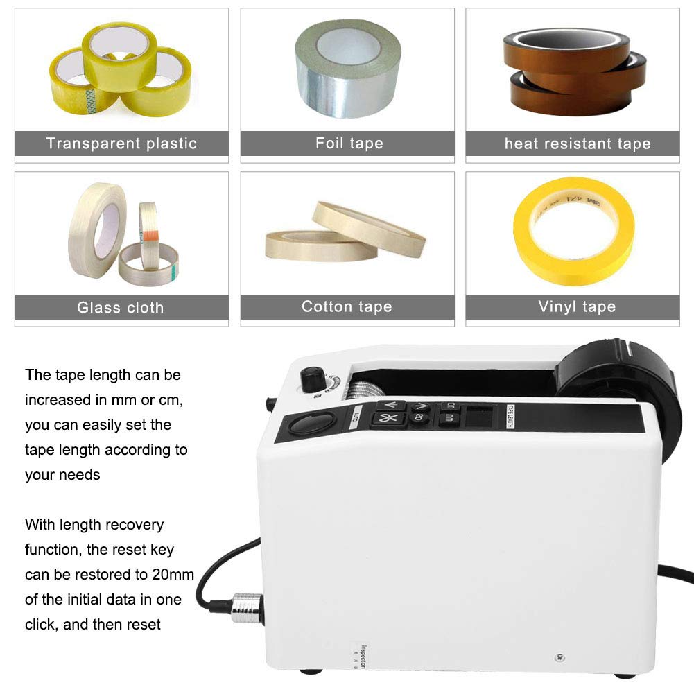 Electric Tape Dispenser & Cutter - Automatic Adhesive Tape Cutting Machine for Gift Wrapping & Packaging (20-999mm Adjustable Length) | Perfect for Home, Office & Shipping Use