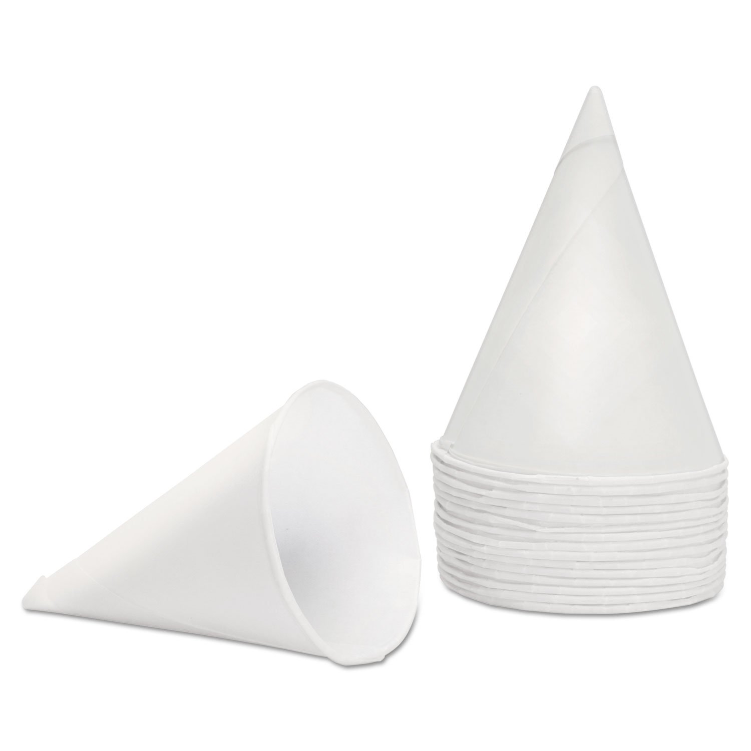 Konie® 4.5oz Paper Cone Cups - 100 Pack Disposable Ice Cream Cups for Parties, Desserts & Concession Stands - Eco-Friendly KCI 4.5KBR Bulk Ice Cream Cones for Home, Cafes & Events