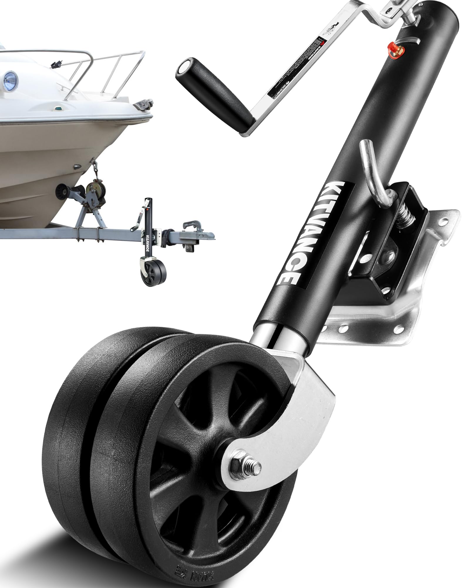 Heavy Duty 2000 lbs Capacity Boat Trailer Jack with 8