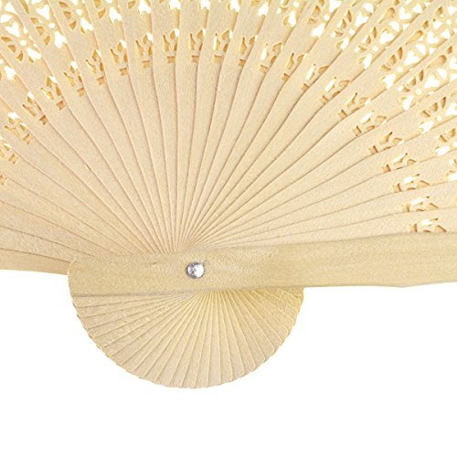 Premium Sandalwood Hand Fans (24-Piece Set) - Elegant Wedding Favors for Guests, Bridal Shower Gifts, and Asian-Themed Events