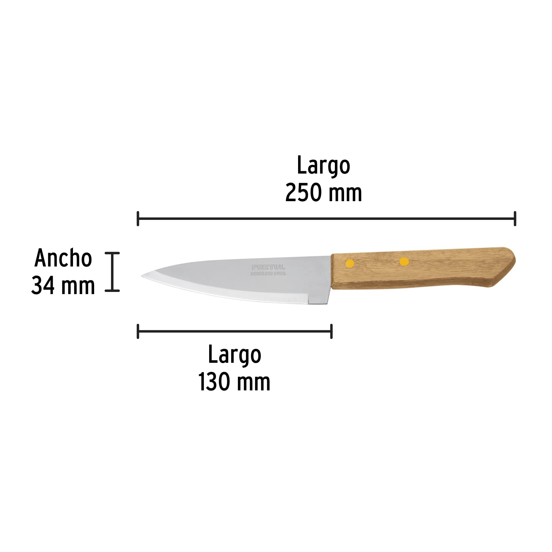 Premium 5-Inch Chef Knife with Wooden Handle - Professional Kitchen Knife for Slicing, Dicing & Chopping - Perfect for Home Cooks & Culinary Enthusiasts
