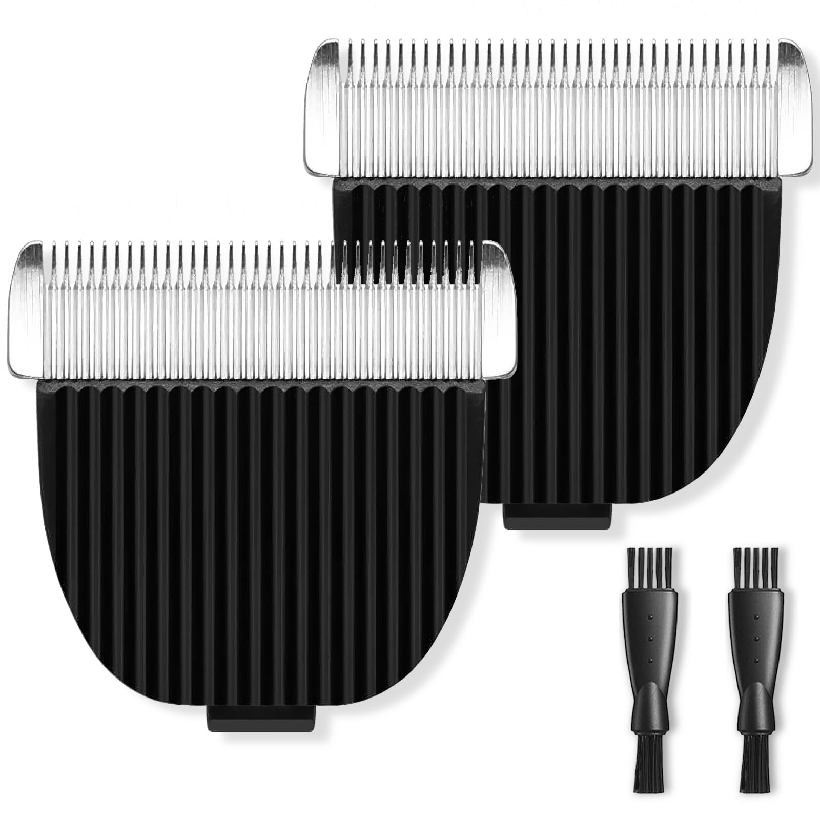 ONEISALL Dog Hair Vacuum Replacement Blades 2 Pack - Low Noise Pet Grooming Kit Clipper Blades with Cleaning Brush for Professional Dog Grooming at Home