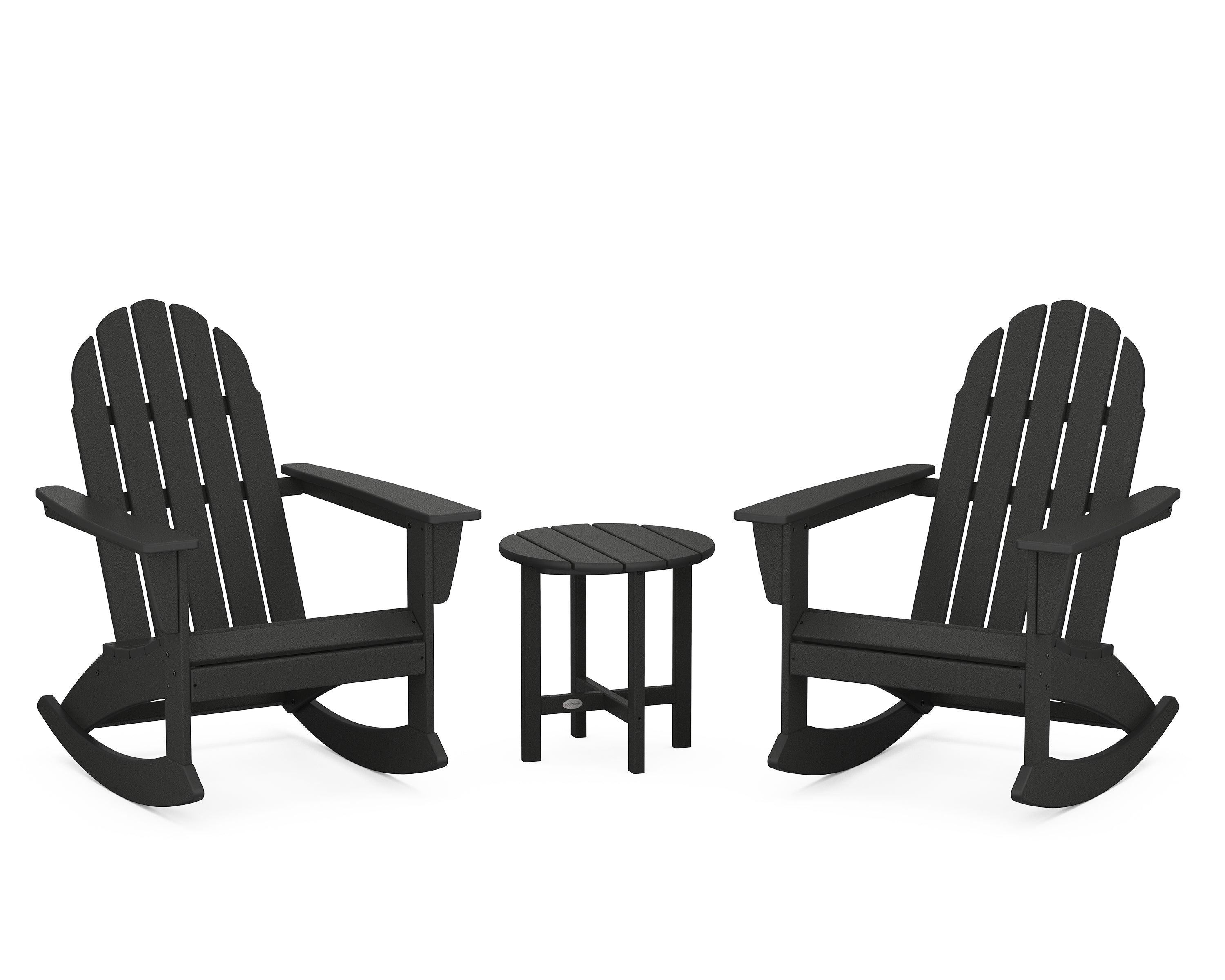 POLYWOOD Vineyard 3-Piece Adirondack Rocking Chair Set - Durable Outdoor Furniture for Patio, Garden & Backyard Relaxation