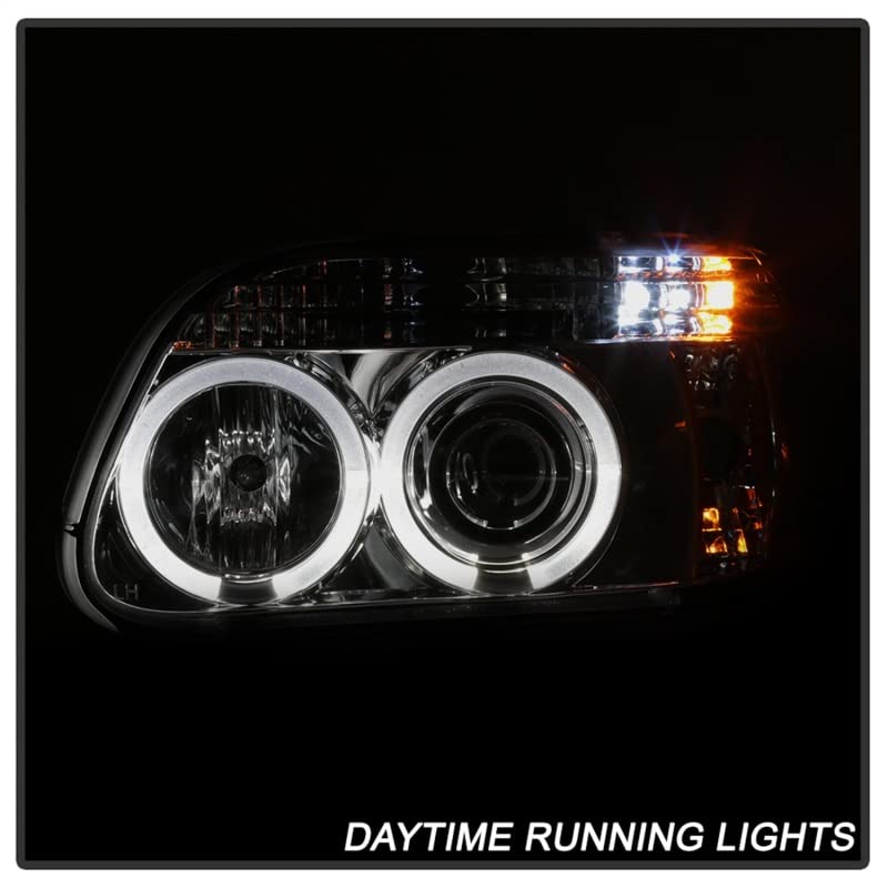 Spyder Auto 5010148 LED Halo Projector Headlights - Chrome/Clear - High Performance Lighting for Night Driving & Off-Road Adventures