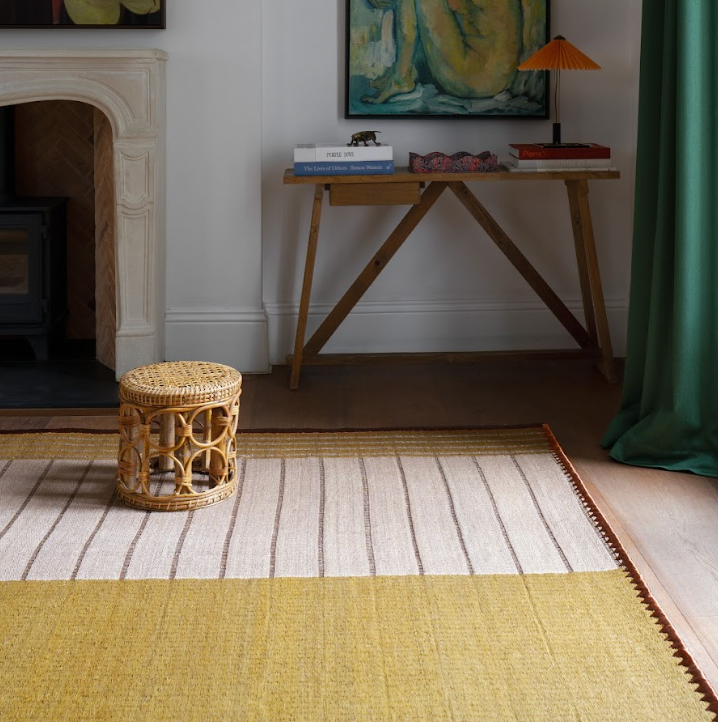 Nina Litchfield Studios x Tapistelar Oscar Rug - Handmade Bohemian Area Rug for Living Room, Bedroom & Home Decor