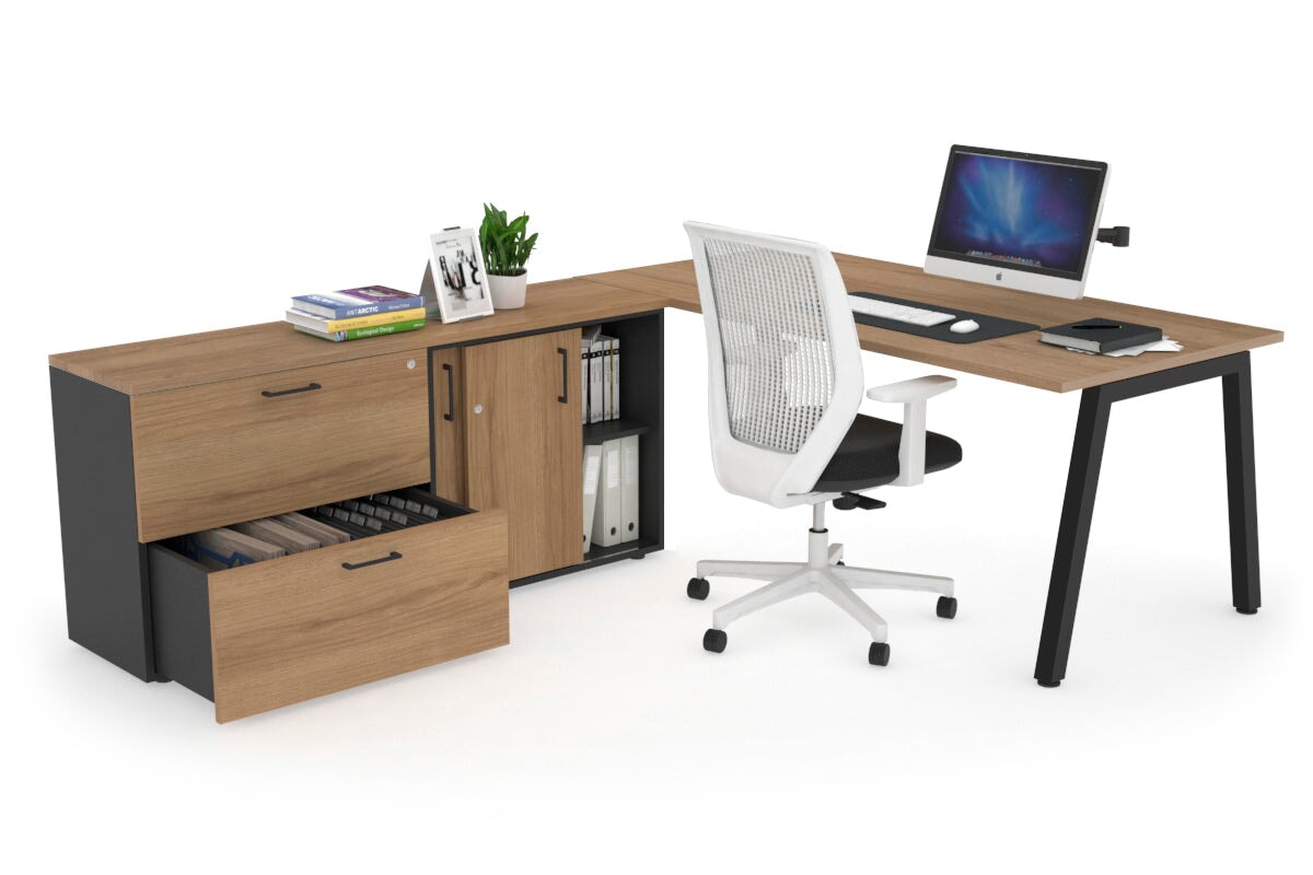 Quadro A Executive Office Chair - Black Frame [1800L x 700W] - Ergonomic Desk Chair for Home Office & Conference Room