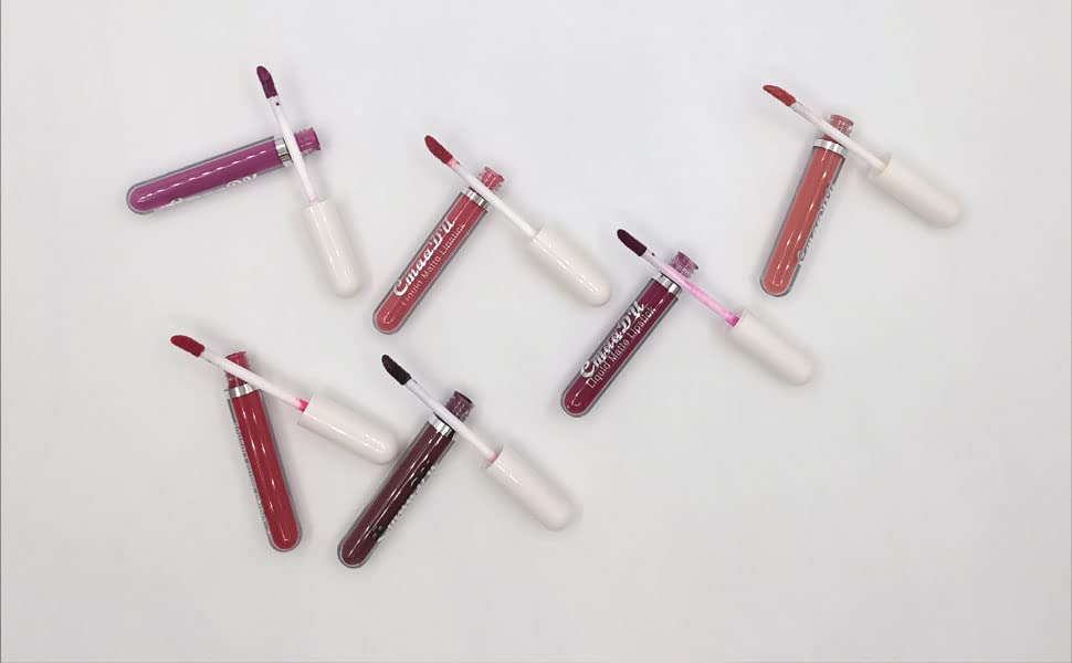 6 Pcs Matte Liquid Lipstick Set - 24 Hour Long Lasting Waterproof Lip Stain & Lip Gloss Makeup Kit for Party, Date & Everyday Wear