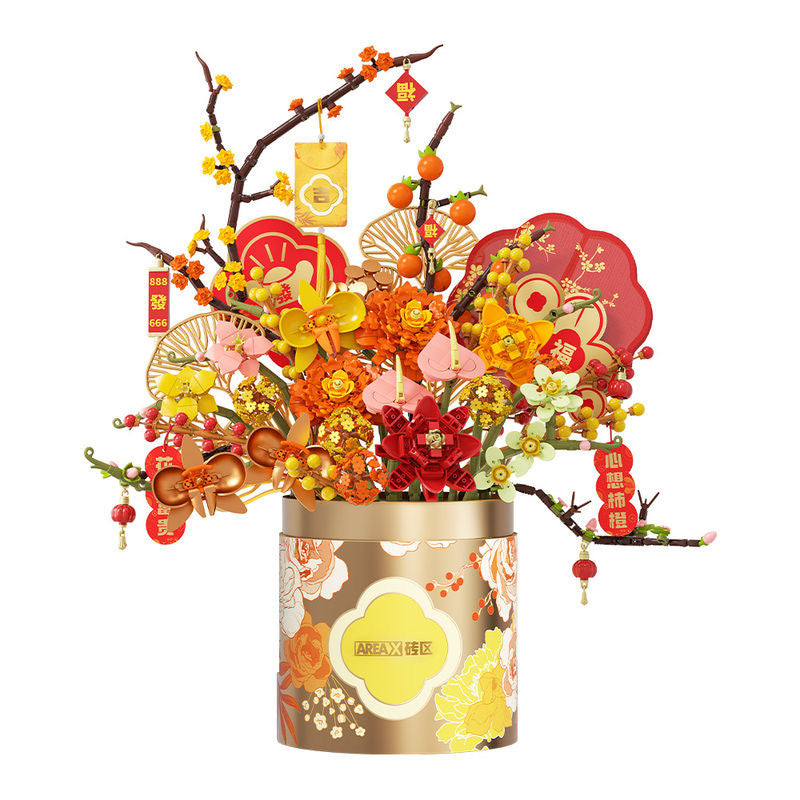 AREA X AF0001 New Year Flower Candle - Floral Scented Decorative Candle for Home, Party & Holiday Decor | Perfect for Christmas, Valentine's Day & Romantic Ambiance