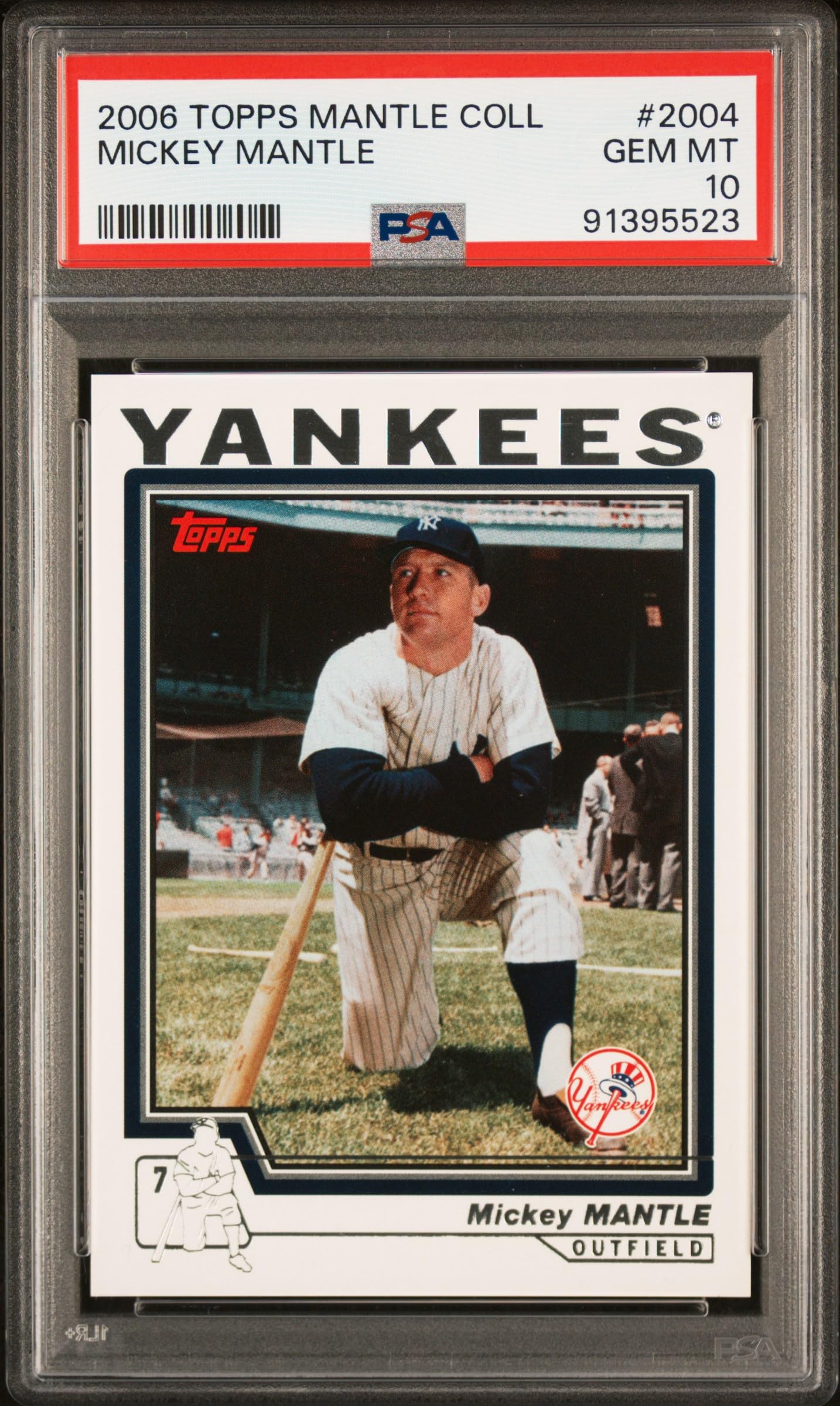 Mickey Mantle 2006 Topps Collection Baseball Card #2004 PSA 10 Graded - Rare Collectible for Baseball Fans & Sports Memorabilia Enthusiasts