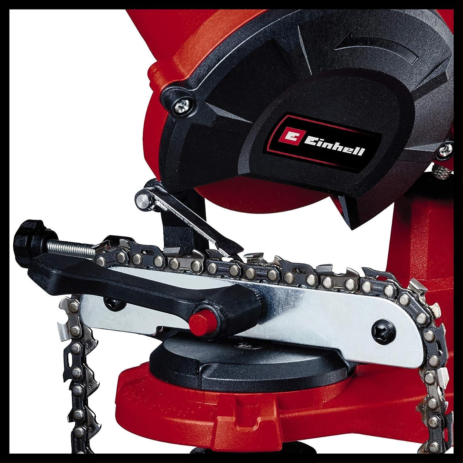Einhell Cordless Chainsaw Chain Sharpener GE-CS 18 Li - Solo Power X-Change (18V, Clamping Device, Includes 1 Grinding Wheel) - Perfect for Outdoor Chainsaw Maintenance & DIY Woodworking Projects