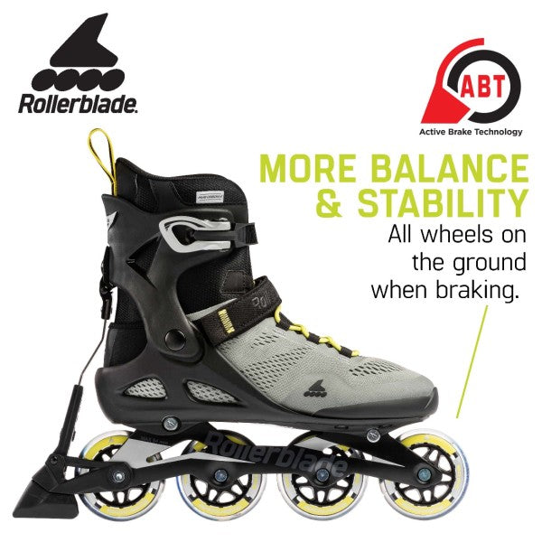Rollerblade Macroblade 80 ABT Inline Skates for Adults - Comfortable Fitness & Recreational Roller Skates with ABT Brake - Perfect for Outdoor Exercise, Park Trails & Urban Skating