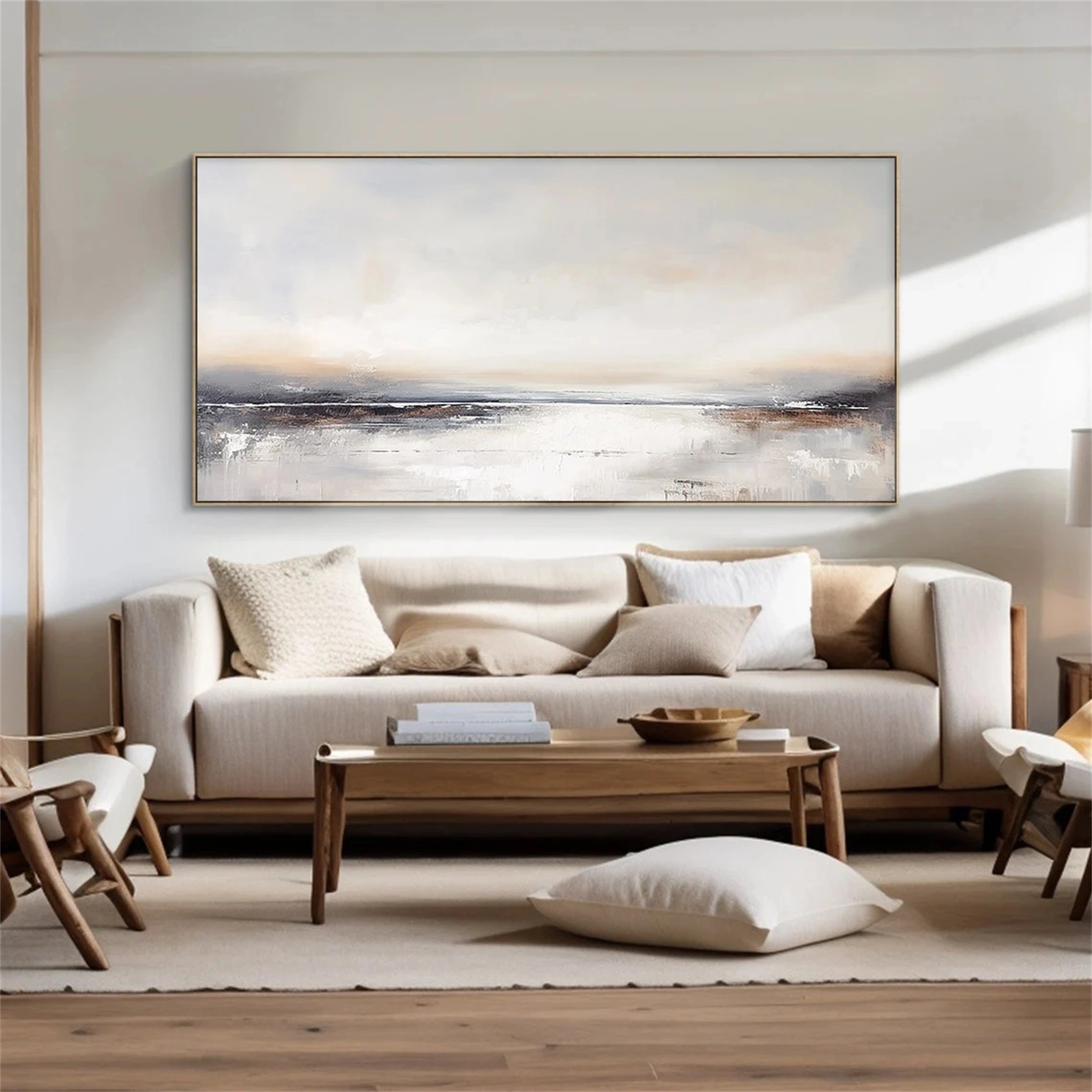 Abstract Painting #AB 089 - Modern Wall Art Decor for Living Room, Bedroom & Office - Unique Handmade Canvas Artwork