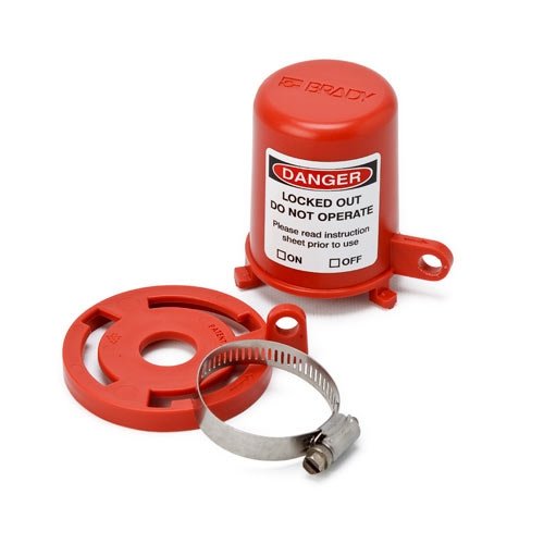 Brady 113232 Plug Valve Lockout Device - 10 Pack | OSHA Compliant Safety Lock for Industrial & Plumbing Use