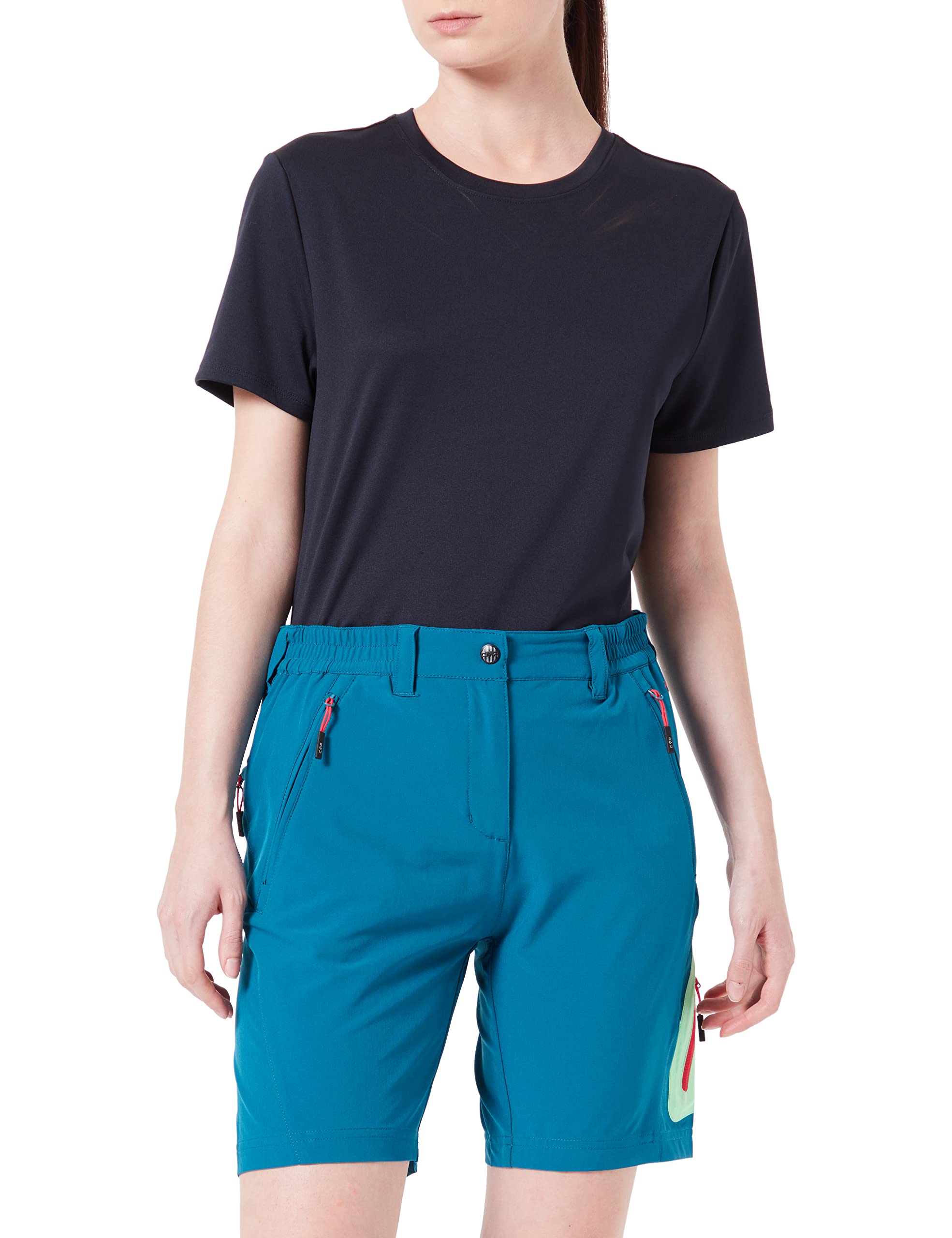 Women's Stretch Bermuda Shorts with Button - Comfortable & Stylish CMP Casual Shorts for Summer, Beach, and Outdoor Activities