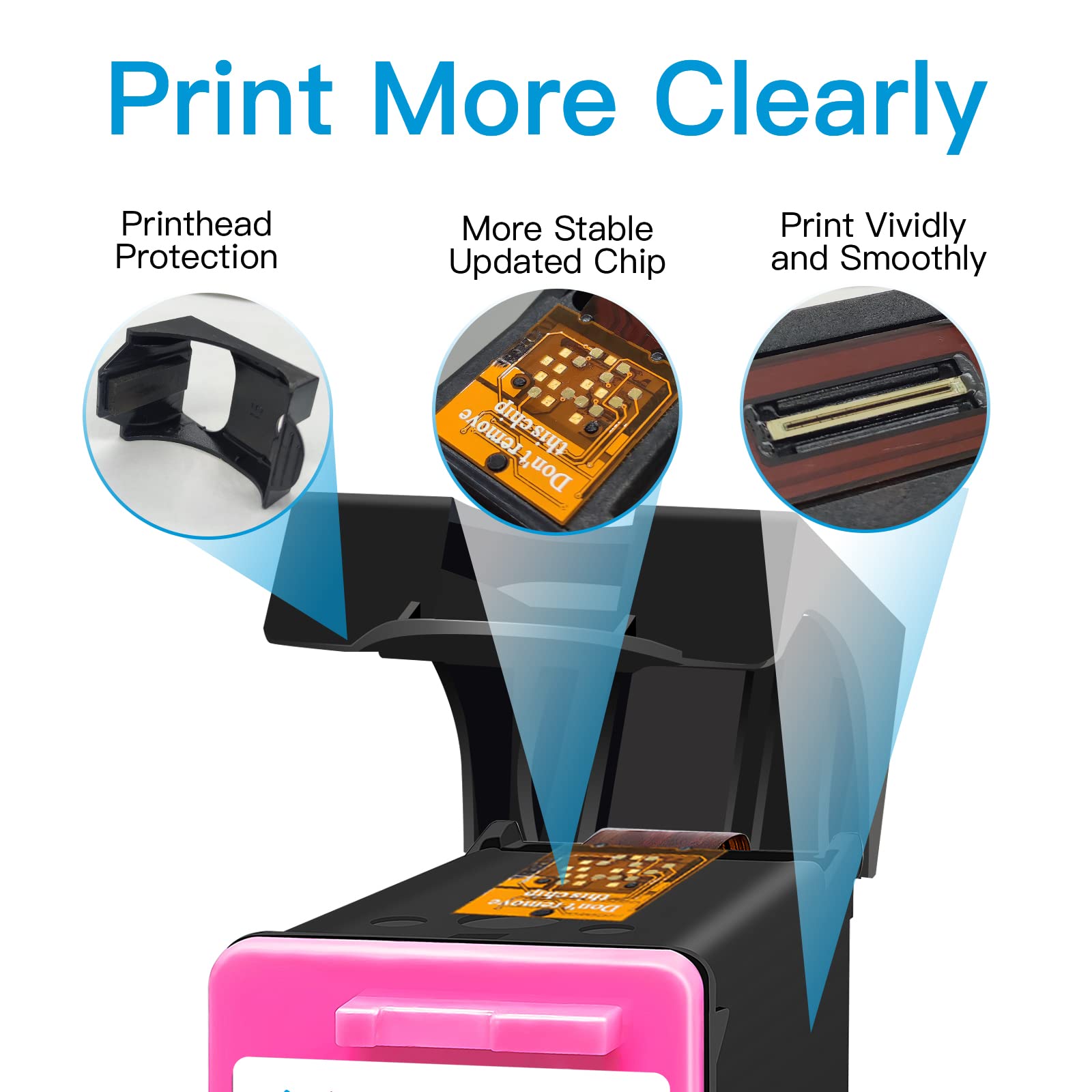 HP 305XL Black & Color Ink Cartridges - High Yield Replacement for HP DeskJet 2700/2710/2720e/2722e/4110e, Deskjet Plus 4100/4130e, Envy 6000/6010e/6020e/6030e, Envy Pro 6400/6420 - Perfect for Home Office Printing & School Projects