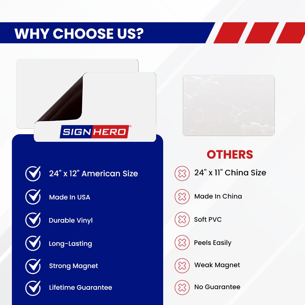 Blank Car Magnets (2 Pack) – USA-Made Round Corner Vehicle Magnets for Business Advertising, Logo Cover & Scratch Protection – Ideal for HOAs, Fleets & Personal Use