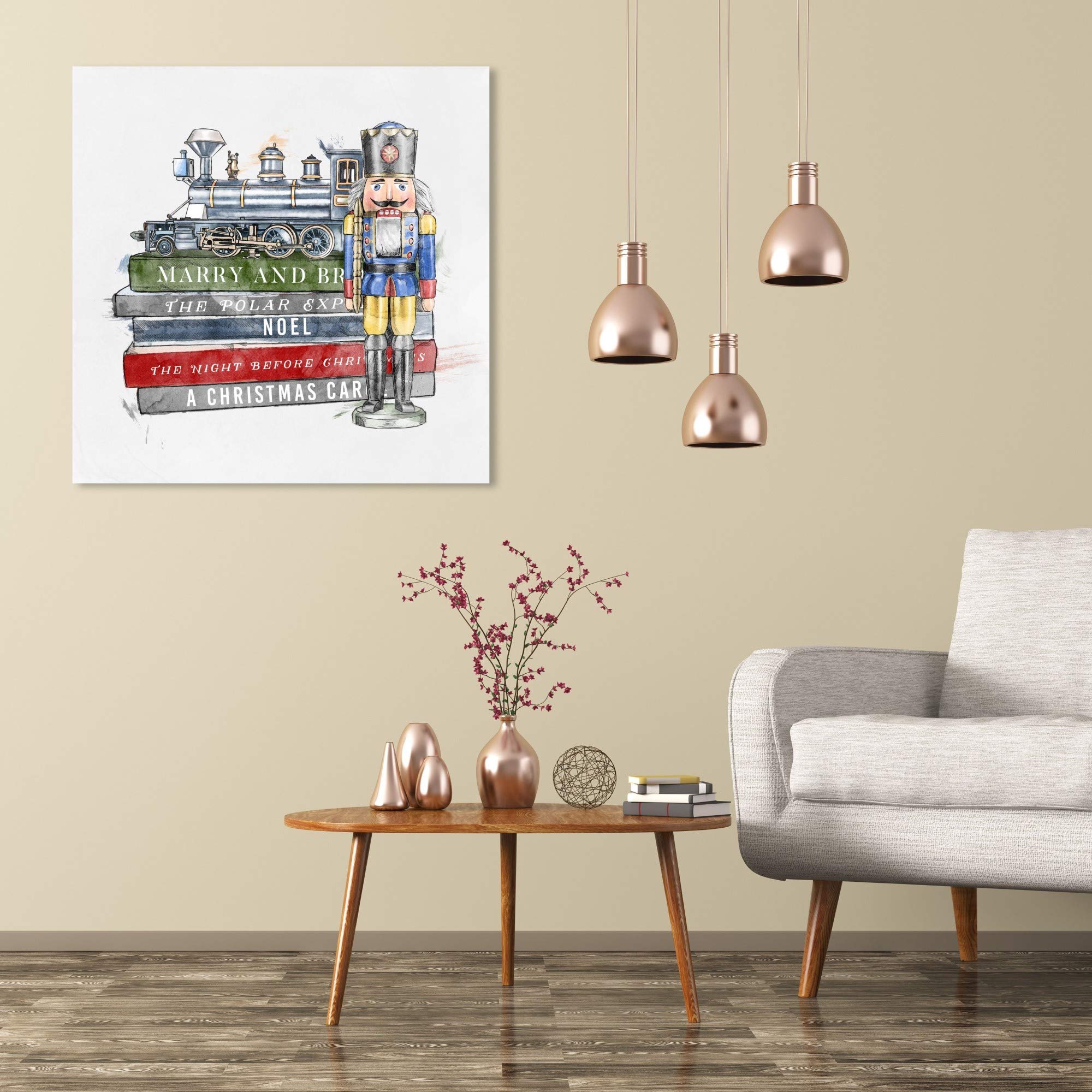 Wynwood Studio Seasonal Wall Art Canvas Prints 'Festive Books and Toys' - 30