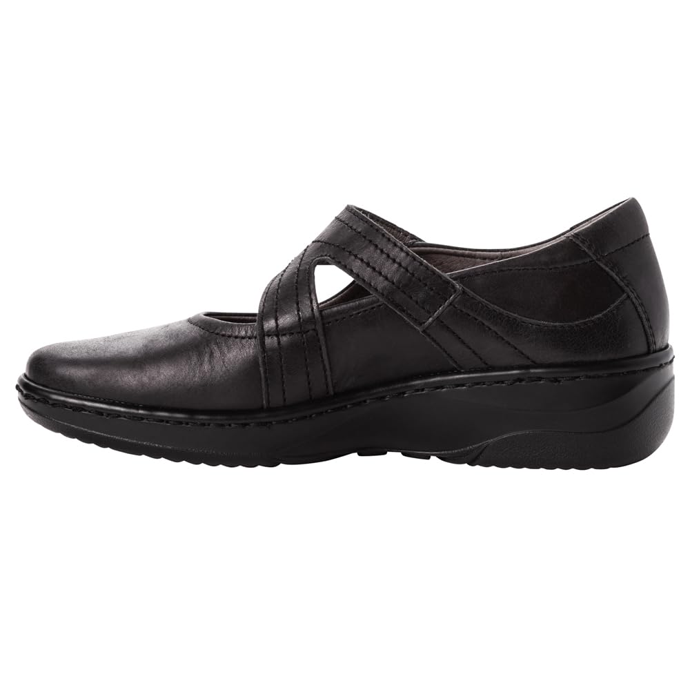 Propét Women's Golda Mary Jane Flats - Comfortable Orthopedic Walking Shoes for Women with Arch Support - Perfect for Work, Travel & Everyday Wear