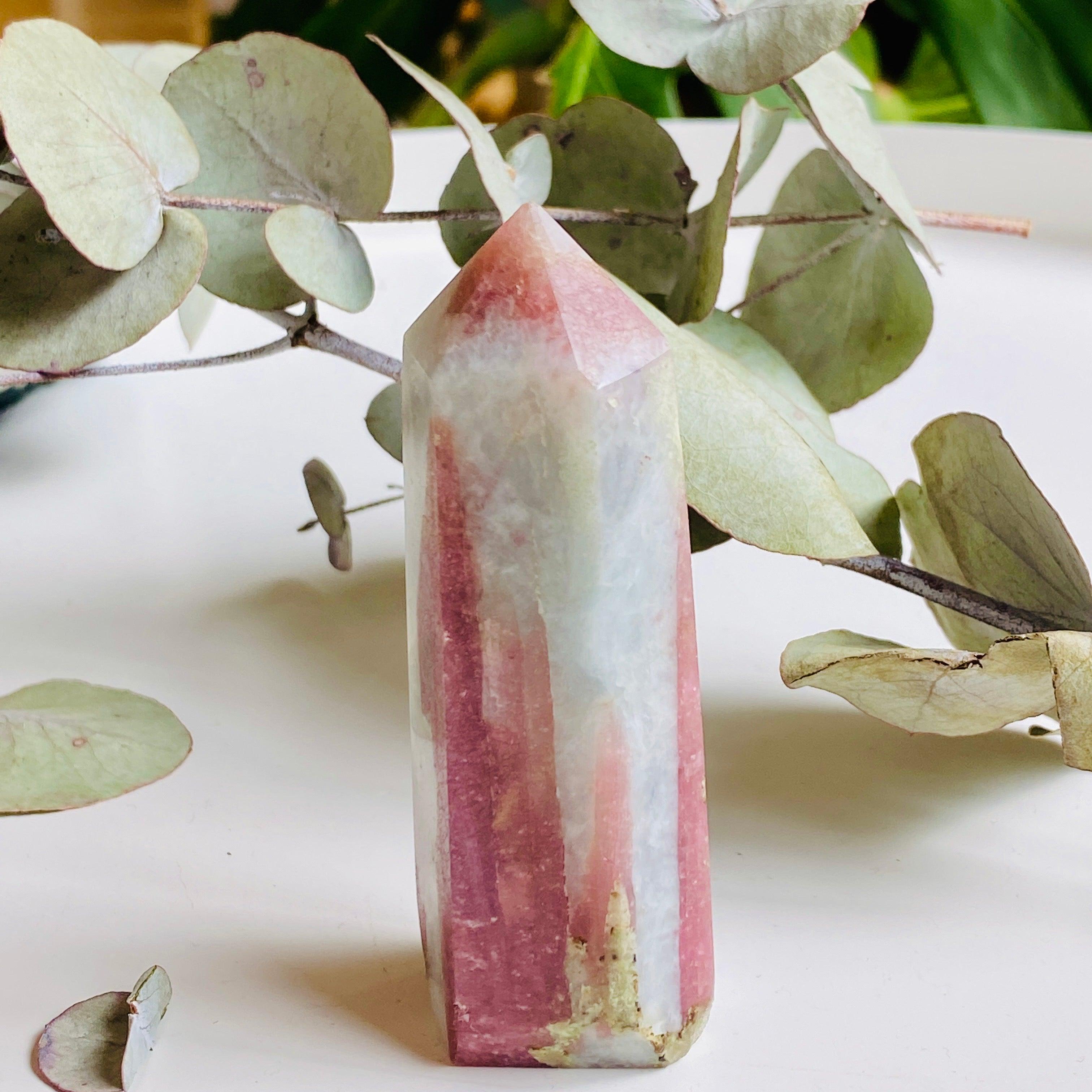 Natural Pink Tourmaline in Schist - Small Point Specimen c1450 | Gemstone Collection, Healing Crystals & Mineral Display for Home Decor