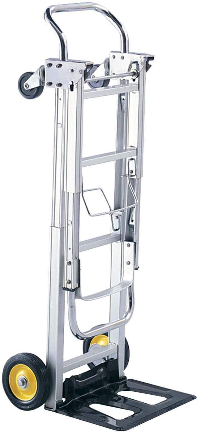 Safco Hide Away® Convertible Hand Truck 4050 - Foldable Utility Cart with 300lb Capacity for Moving, Warehouse & Home Use
