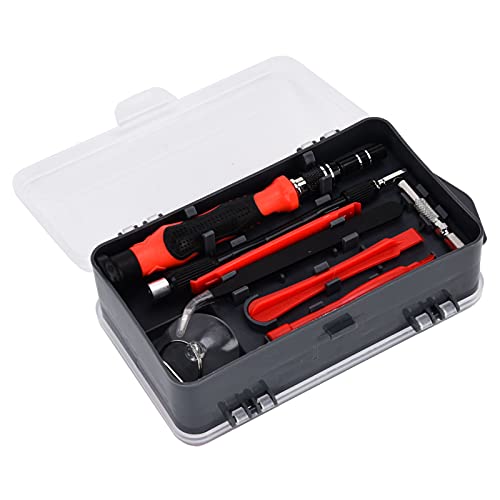 115-in-1 Magnetic Screwdriver Set - Precision Electronics Repair Tool Kit for Laptops, Watches & Mobile Phones - Anti-Slip Grip (Red) - Perfect for DIY Repairs, Jewelry Making & Small Device Maintenance