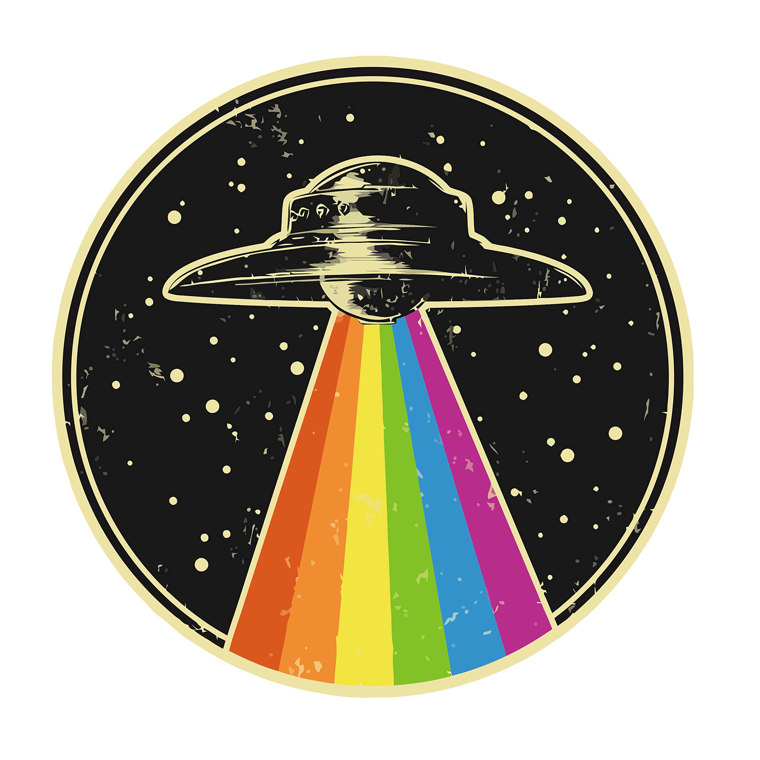 Funny Gay Pride Stickers - Rainbow Astronaut LGBT Stickers for Car, Laptop, Bumper | Waterproof Vinyl Decals for LGBTQ+ Support (UFO & Magnet Options) - Perfect for Pride Month, LGBTQ Events & Personal Expression