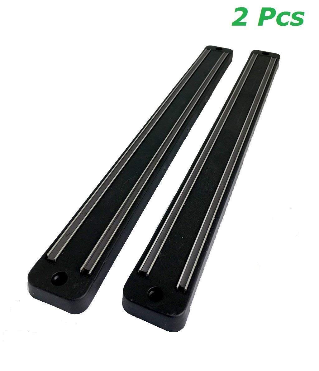 Magnetic Knife Holder Wall Mount - 33cm Chef Knife Storage Rack with Strong Magnets for Kitchen Utensils (Set of 2) - Perfect for Home Kitchen, Restaurant, and Professional Chef Use