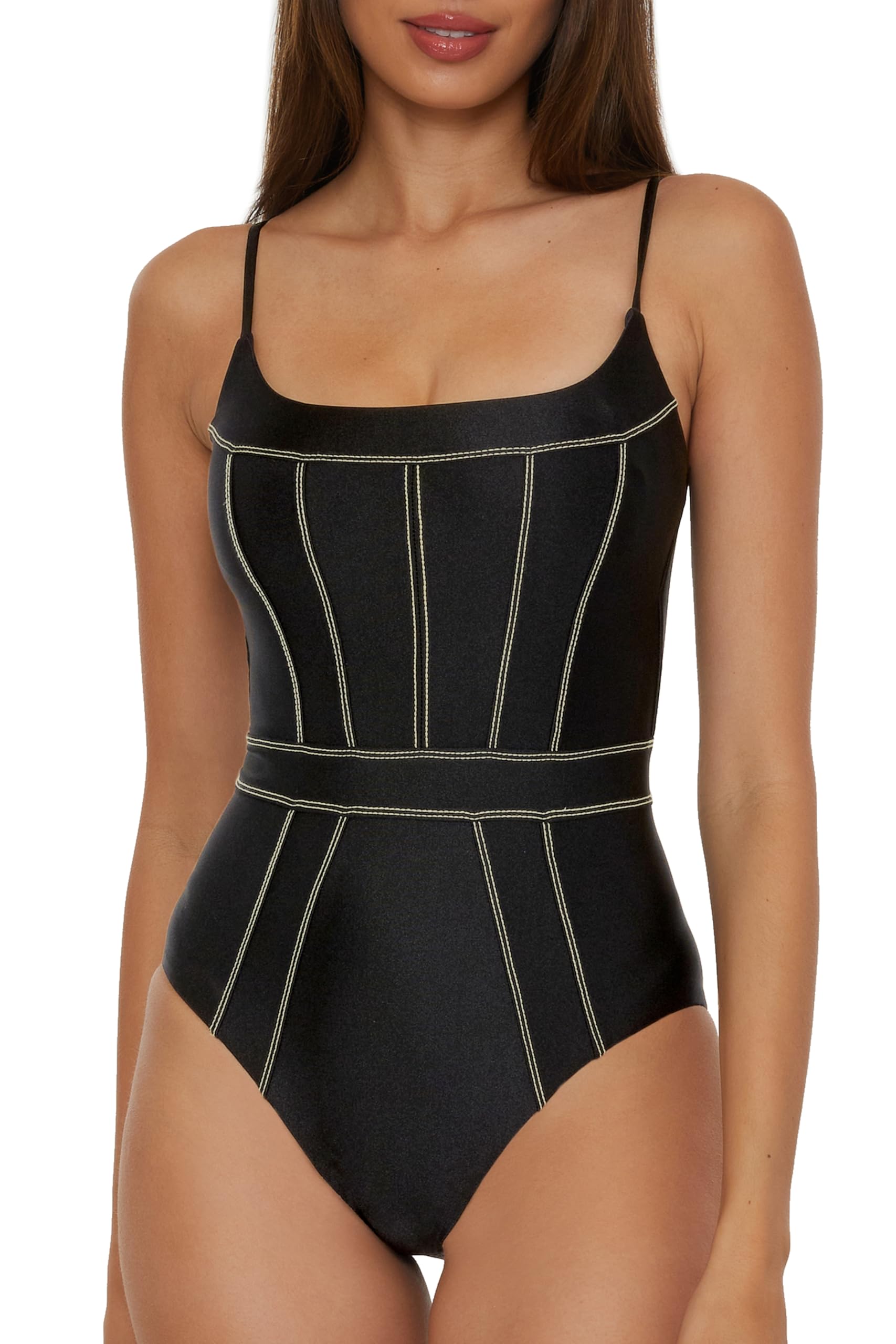 BECCA Women's Sexy Satin One Piece Swimsuit - Standard Color Sheen Bathing Suit for Beach, Pool & Summer Vacation | Comfortable & Stylish Swimwear