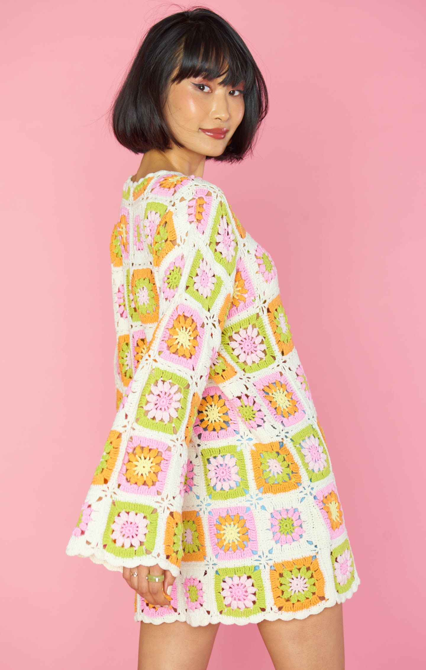 Mamacita Crochet Coverup - Stylish Tutti Frutti Beach Dress for Women | Perfect for Pool Parties, Vacations & Summer Outfits