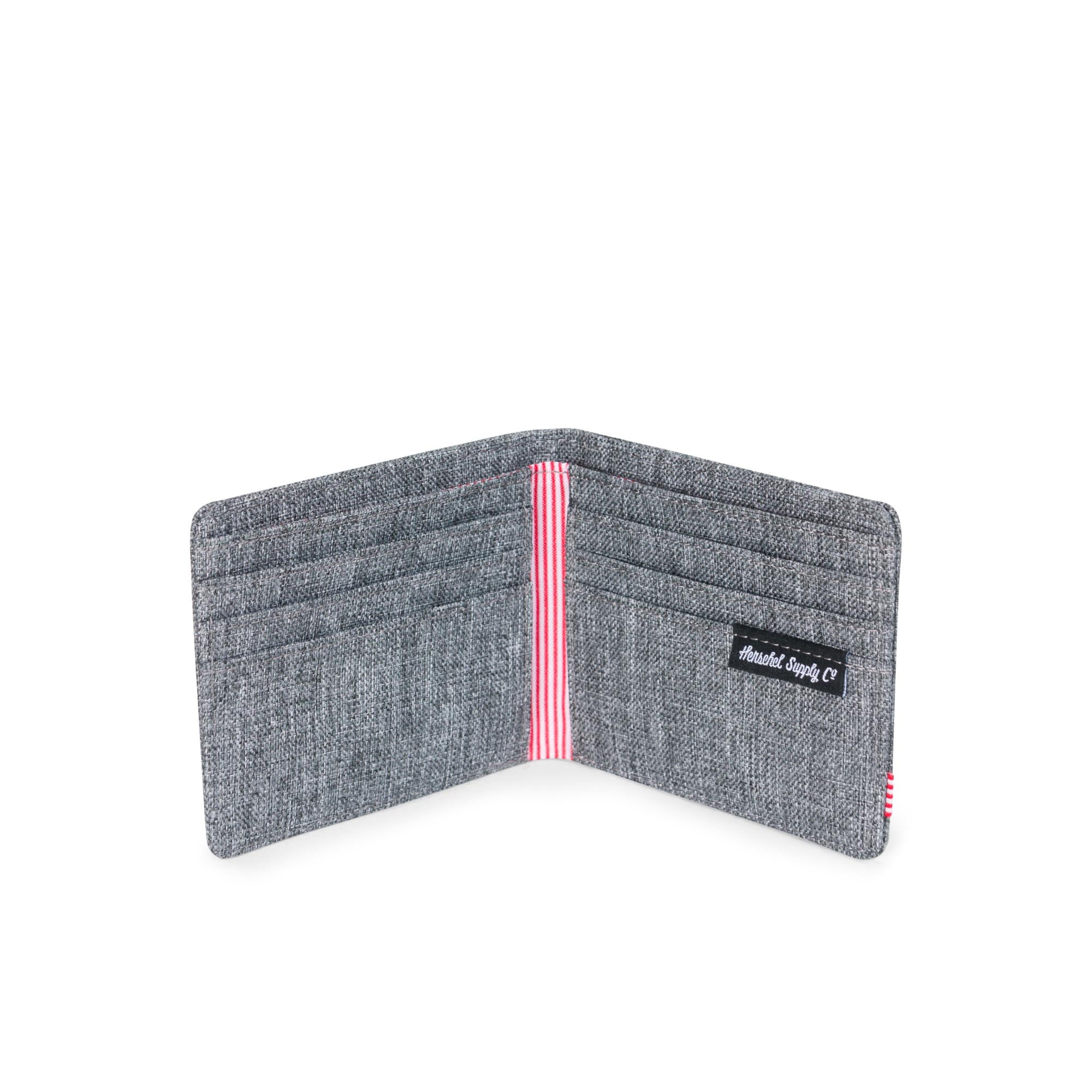 Herschel Roy Wallet for Men - Slim RFID Blocking Leather Bifold Wallet in Raven X - Perfect for Everyday Use, Travel & Business