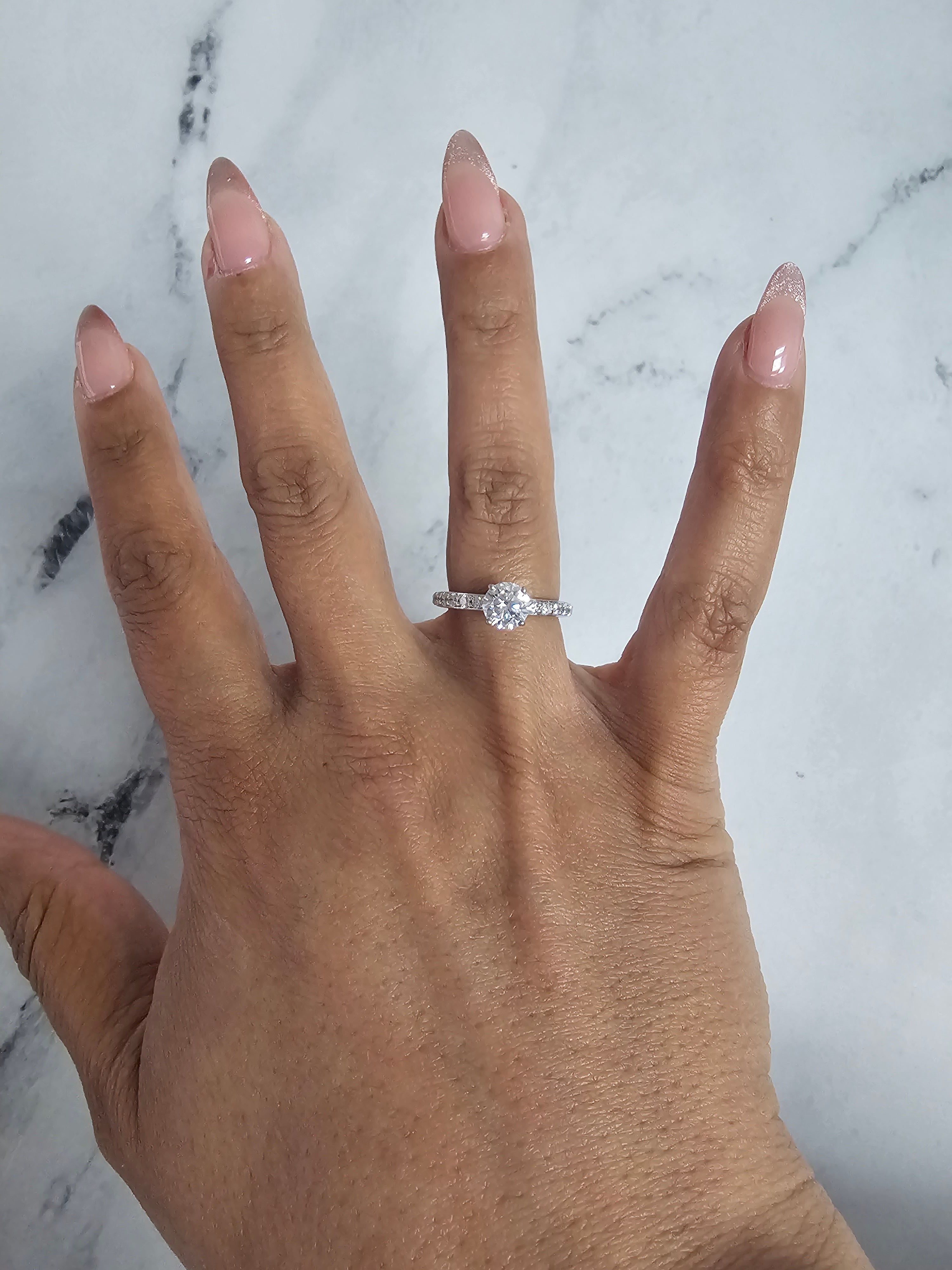 1 Carat Classic Solitaire Diamond Engagement Ring in 14K White Gold - Perfect for Proposals, Anniversaries & Bridal Jewelry