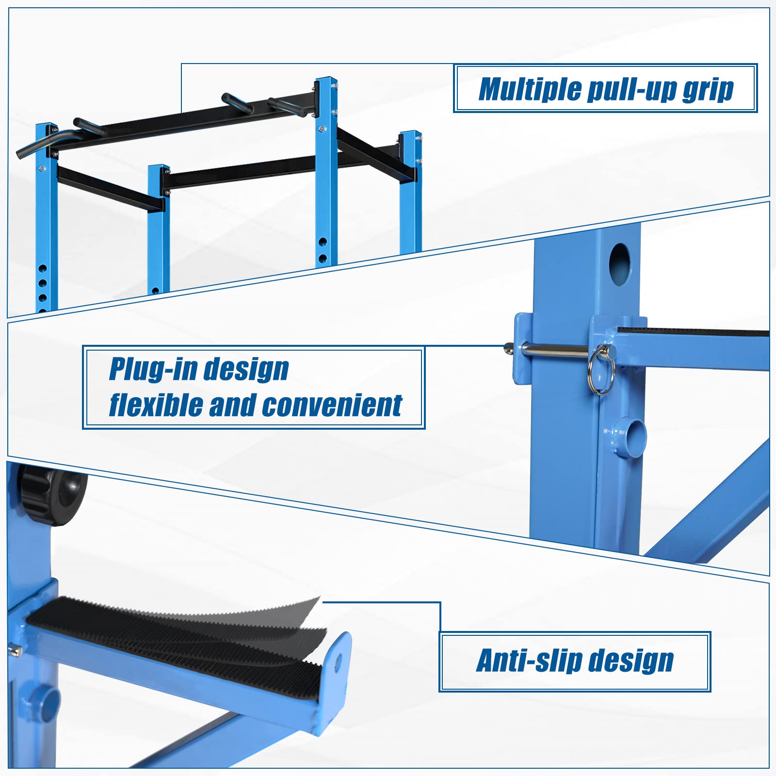 Bongkim Power Rack - Adjustable Squat Stand Cage for Home Gym, 660lb Weight Capacity Strength Training Equipment | Perfect for Squats, Bench Press & Deadlifts in Home Workouts