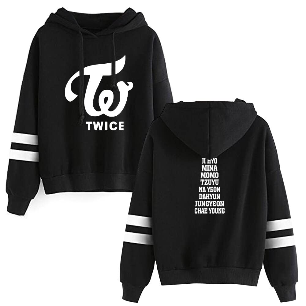 Twice Kpop Hoodie for Women - Official Once Fan Merch | Long Sleeve Pullover Sweatshirt with Hood | Casual Kpop Fashion for Concerts & Daily Wear