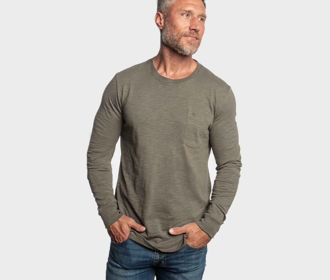 Premium Slub Cotton Long Sleeve T-Shirt for Men | Soft & Breathable Casual Tee | Perfect for Everyday Wear, Layering & Outdoor Activities