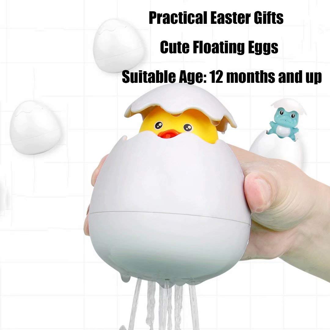 Dinosaur Baby Bath Toys - Fun Hatching Egg Bathtub & Pool Toys for Toddlers - Easter Gifts for Kids - Perfect for Bath Time, Pool Parties & Easter Egg Hunts