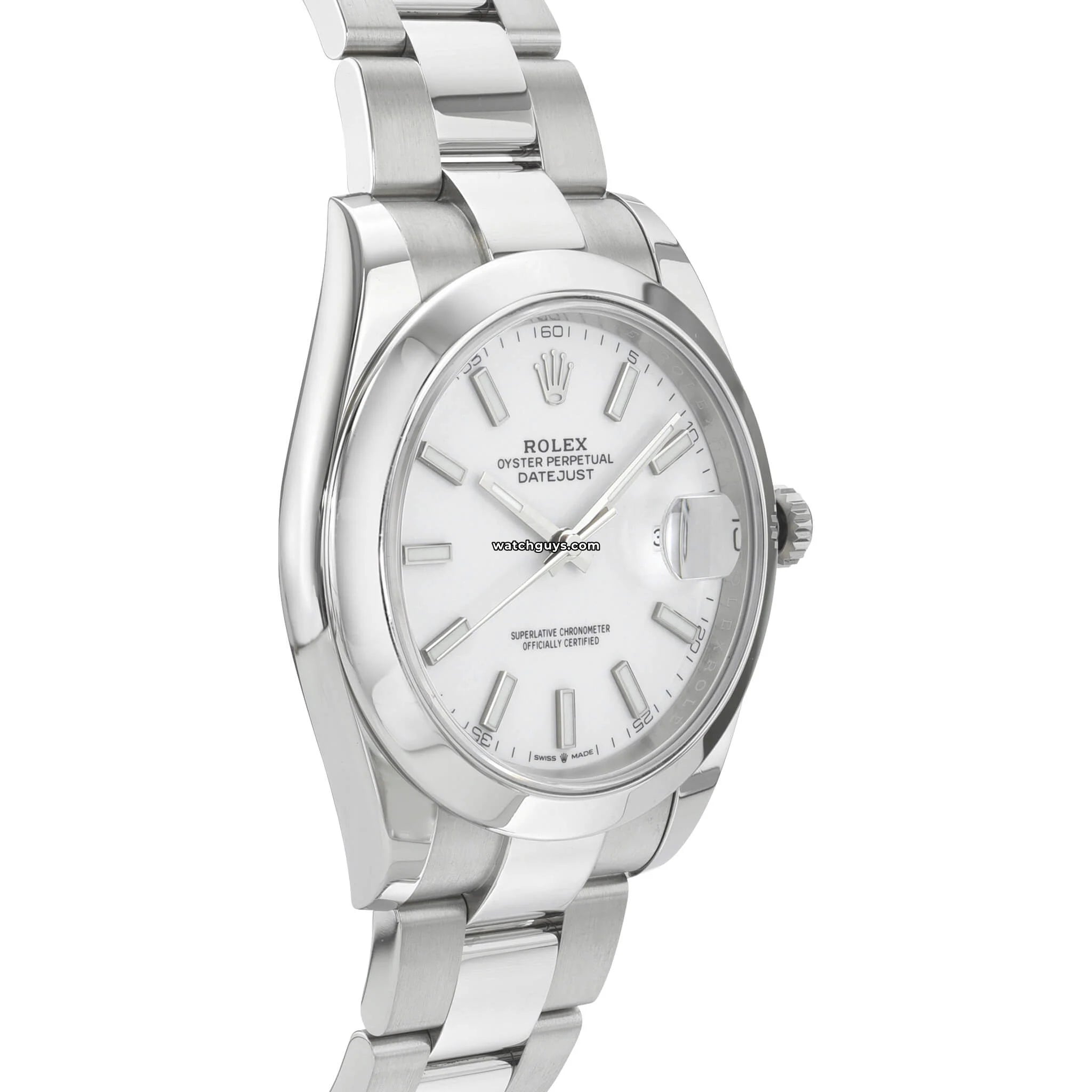 Rolex Datejust 126300 Stainless Steel Watch with White Dial - Perfect for Business, Formal Events & Luxury Gift Giving