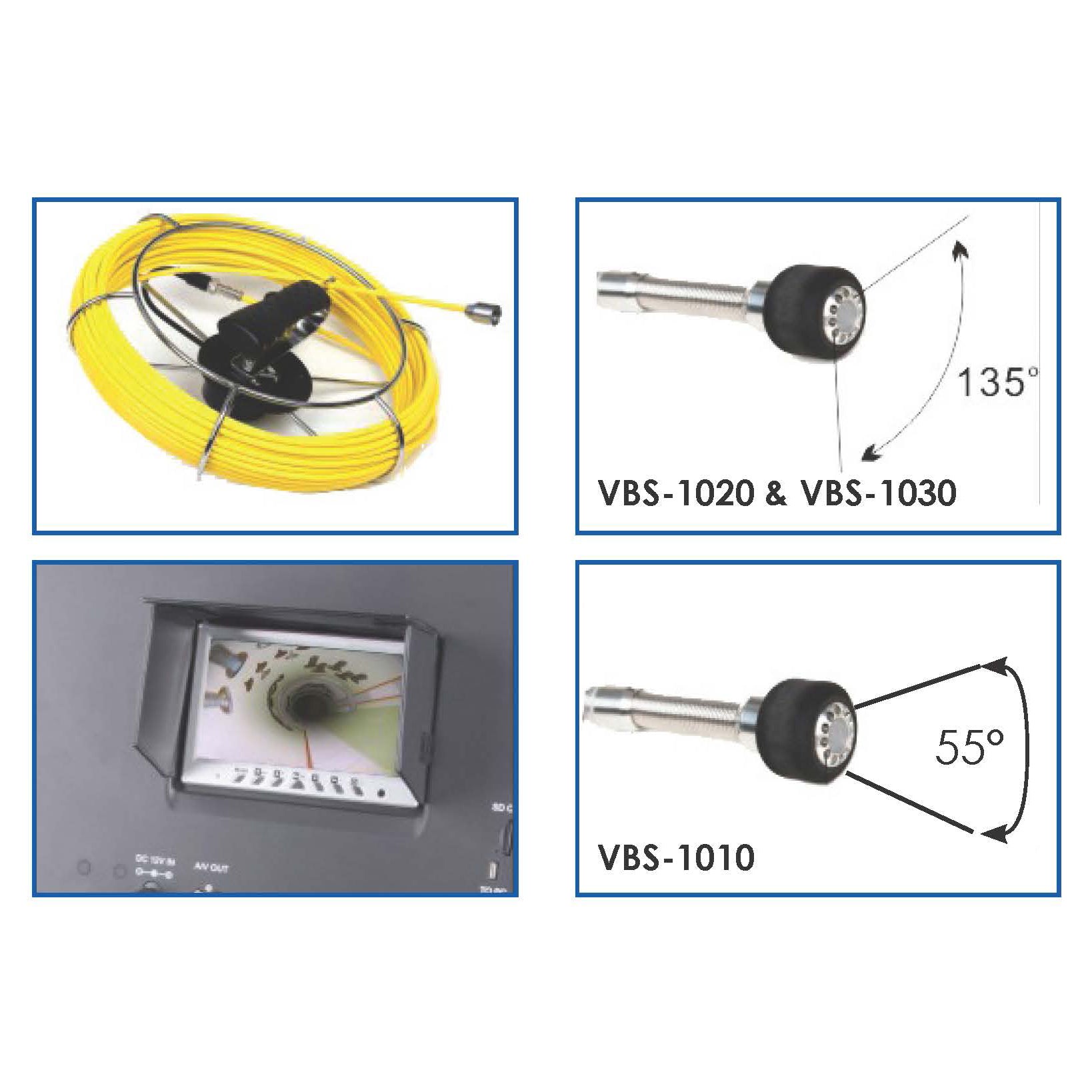 Industrial Endoscope with 5.5mm Long Bore Inspection Camera - Waterproof Snake Camera for Plumbing, HVAC, Automotive & Mechanical Inspection