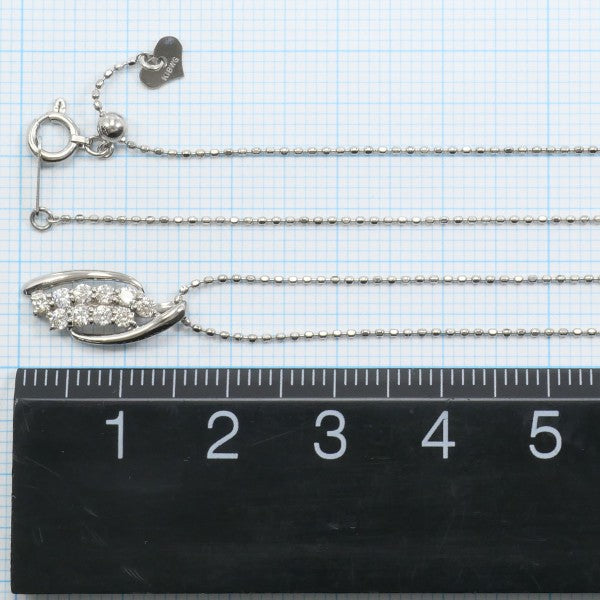 18K White Gold Diamond Necklace for Women - Elegant Pendant Jewelry Gift for Anniversary, Wedding & Special Occasions