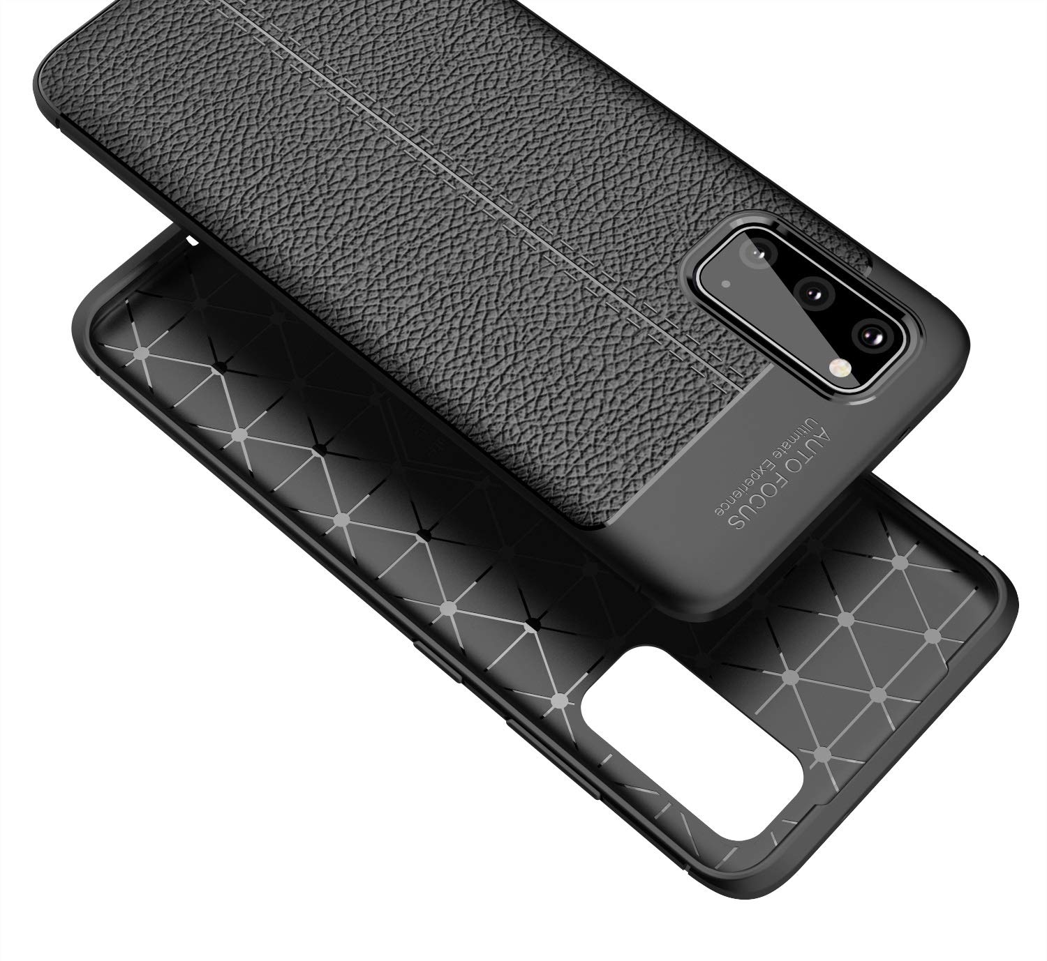 Premium Leather Texture Shockproof Case for Samsung Galaxy S20 - Anti-Scratch Protective Cover with Impact Absorption (Blue) | Perfect for Daily Use, Travel & Outdoor Activities
