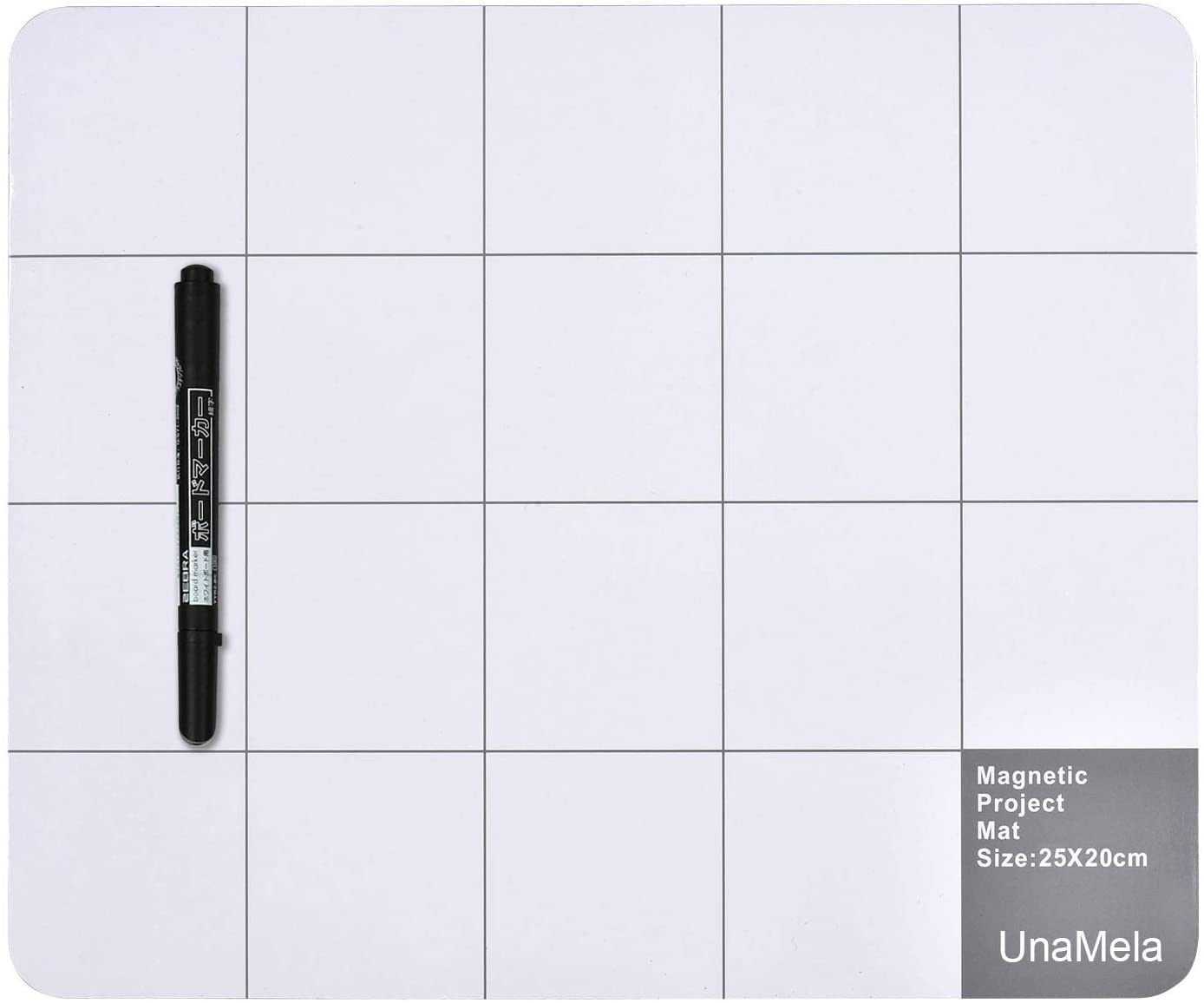 Unamela Magnetic Project Mat with Dry Erase Pen - Secure Tool Organizer for Computer, Phone & Electronics Repair | Prevent Losing Screws | Workspace Organization for DIY & Professional Technicians