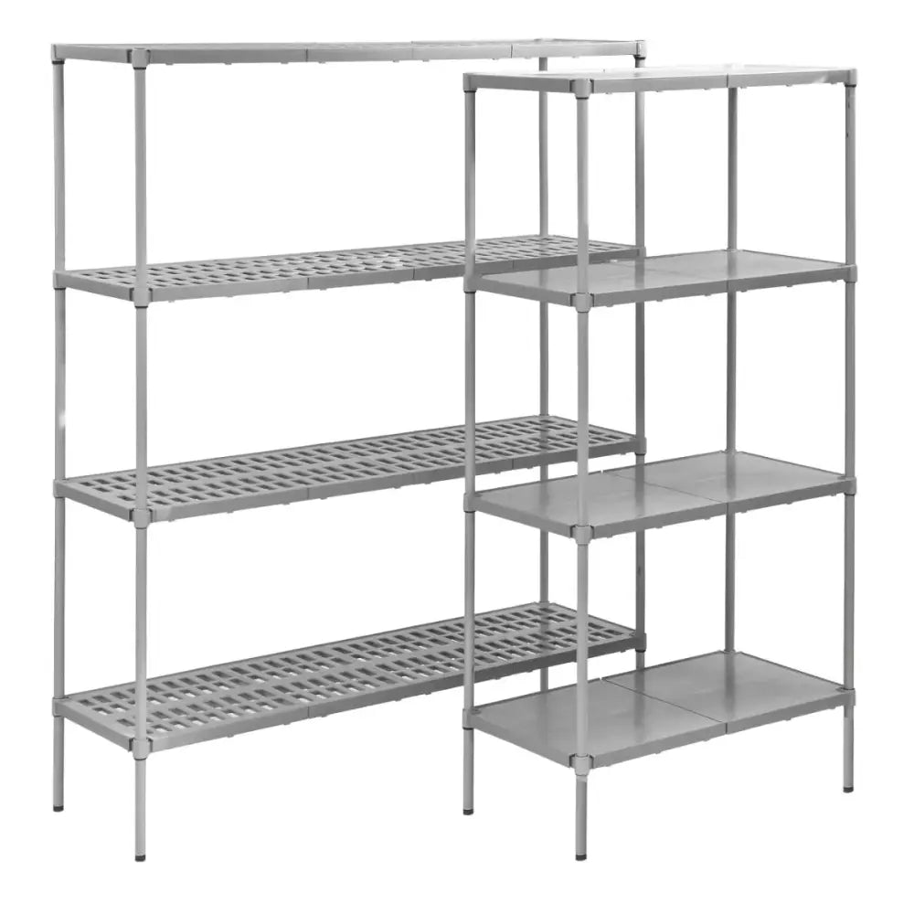 Eclipse Plastic Plus Shelving - Heavy Duty Storage Shelves for Garage, Basement & Closet Organization - Durable & Lightweight for Easy Assembly