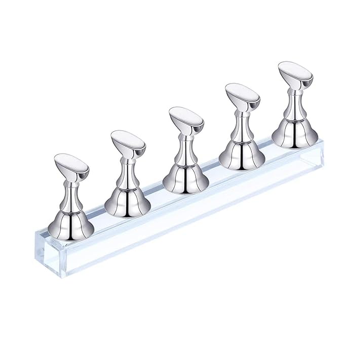 KIRA Acrylic Nail Display Stand - Magnetic Nail Tip Holder for Manicure Practice, False Nail Application & DIY Nail Art | Perfect for Salon Professionals & Home Nail Enthusiasts