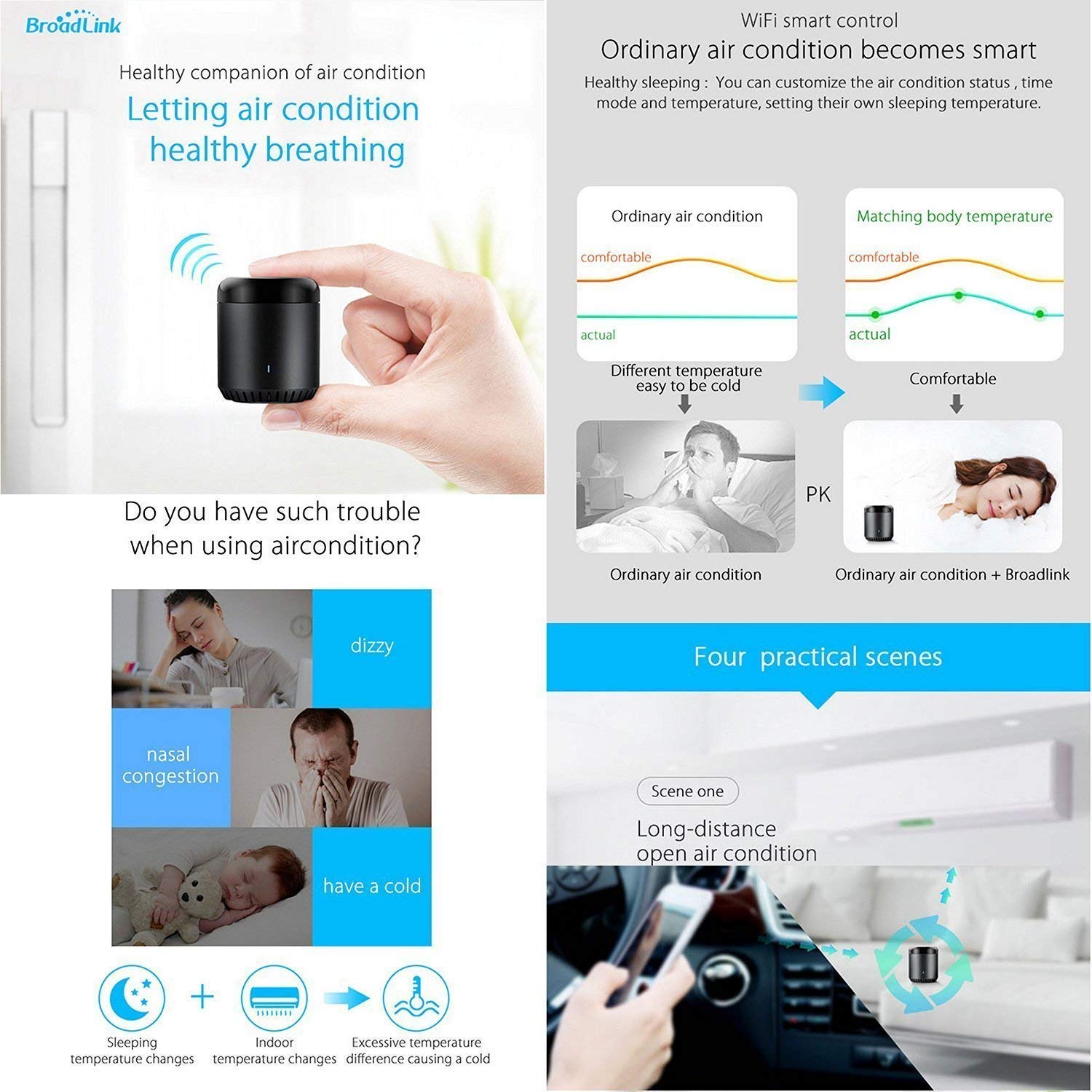 Broadlink RM Mini3 Universal Smart Remote Control - WiFi & IR Hub for Smart Home, Works with Alexa, Control TV, STB, AC, DVD & More | Perfect for Home Theater & Smart Device Automation