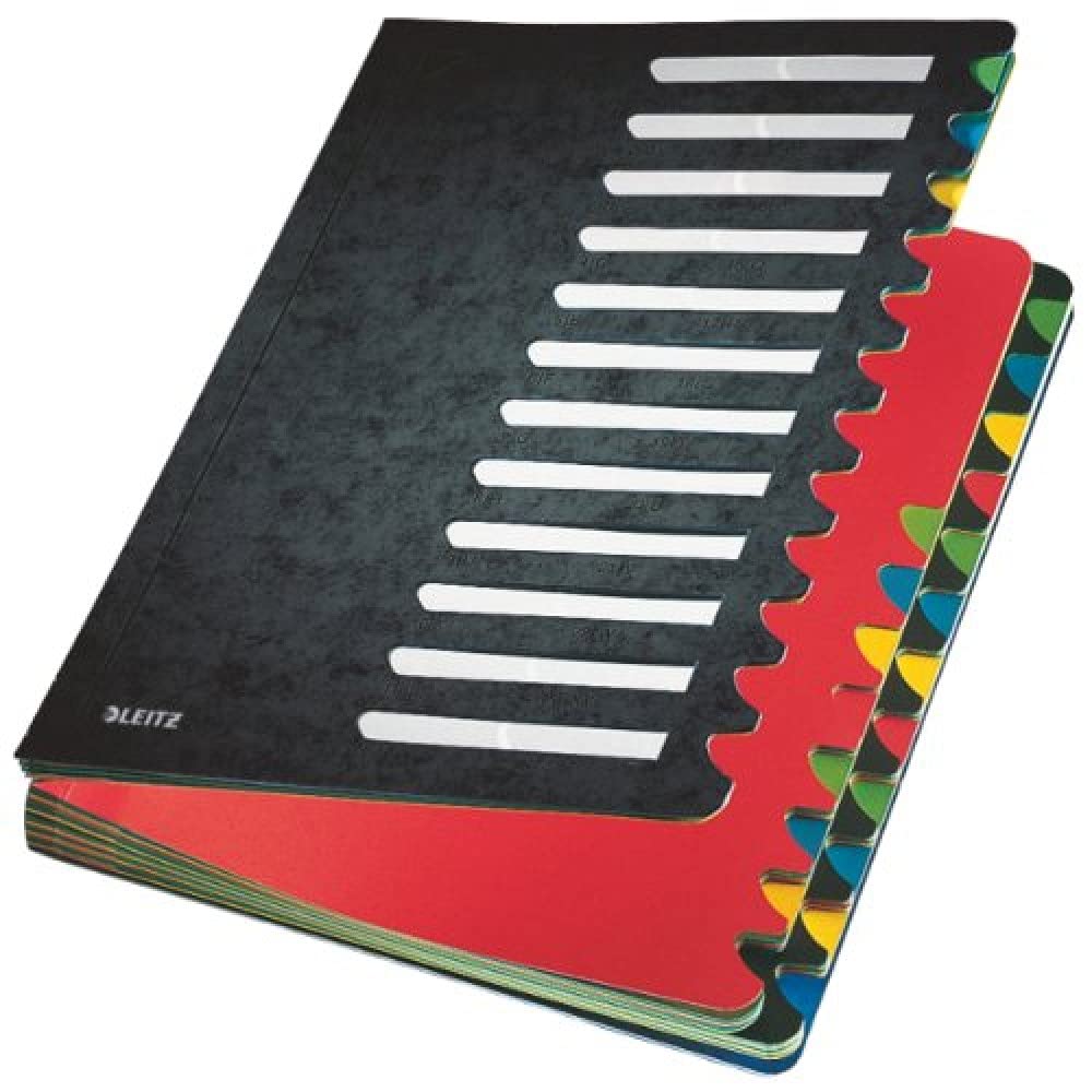 Leitz 59140095 A4 Black Desk Organizer with 24 Dividers - Perfect for Office, Home & School Stationery Storage