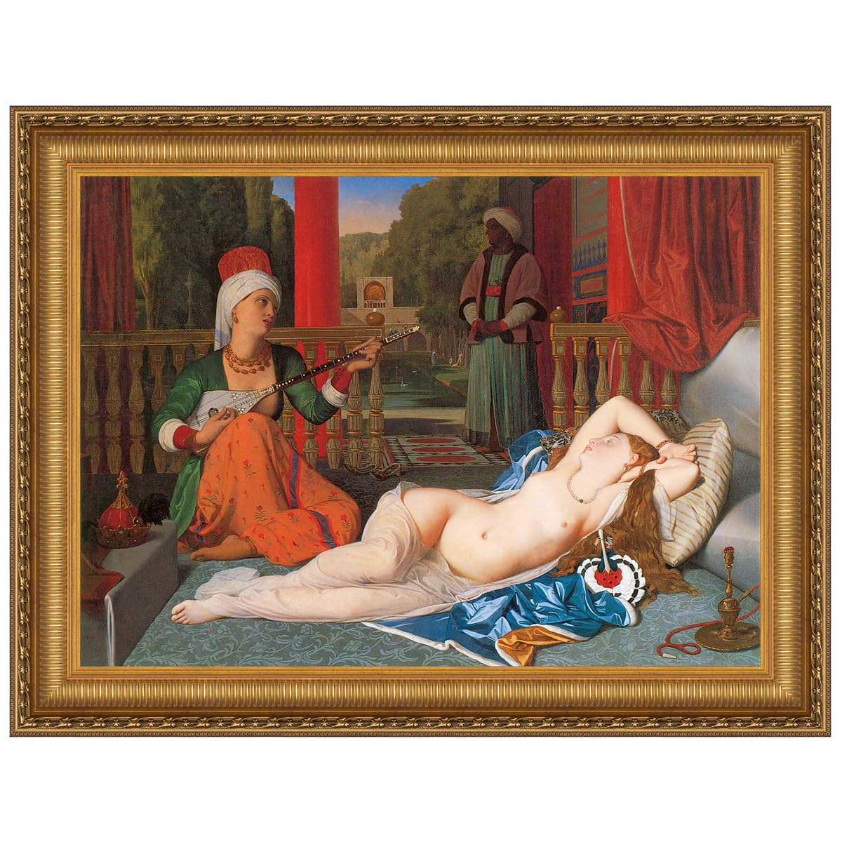 Design Toscano Odalisque with Slave 1842 Canvas Art Reproduction - Medium Size Wall Decor for Living Room, Bedroom & Office