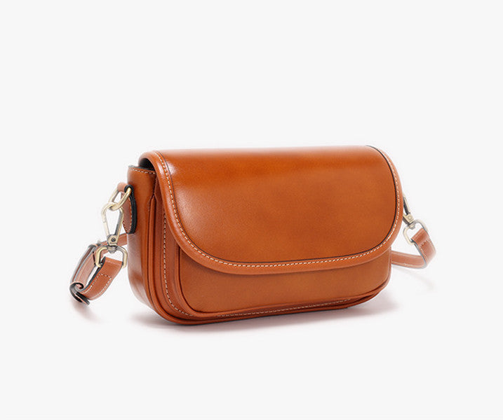 Stylish Leather Flap Crossbody Bag for Women - Fashionable Shoulder Purse for Daily Use, Travel & Shopping