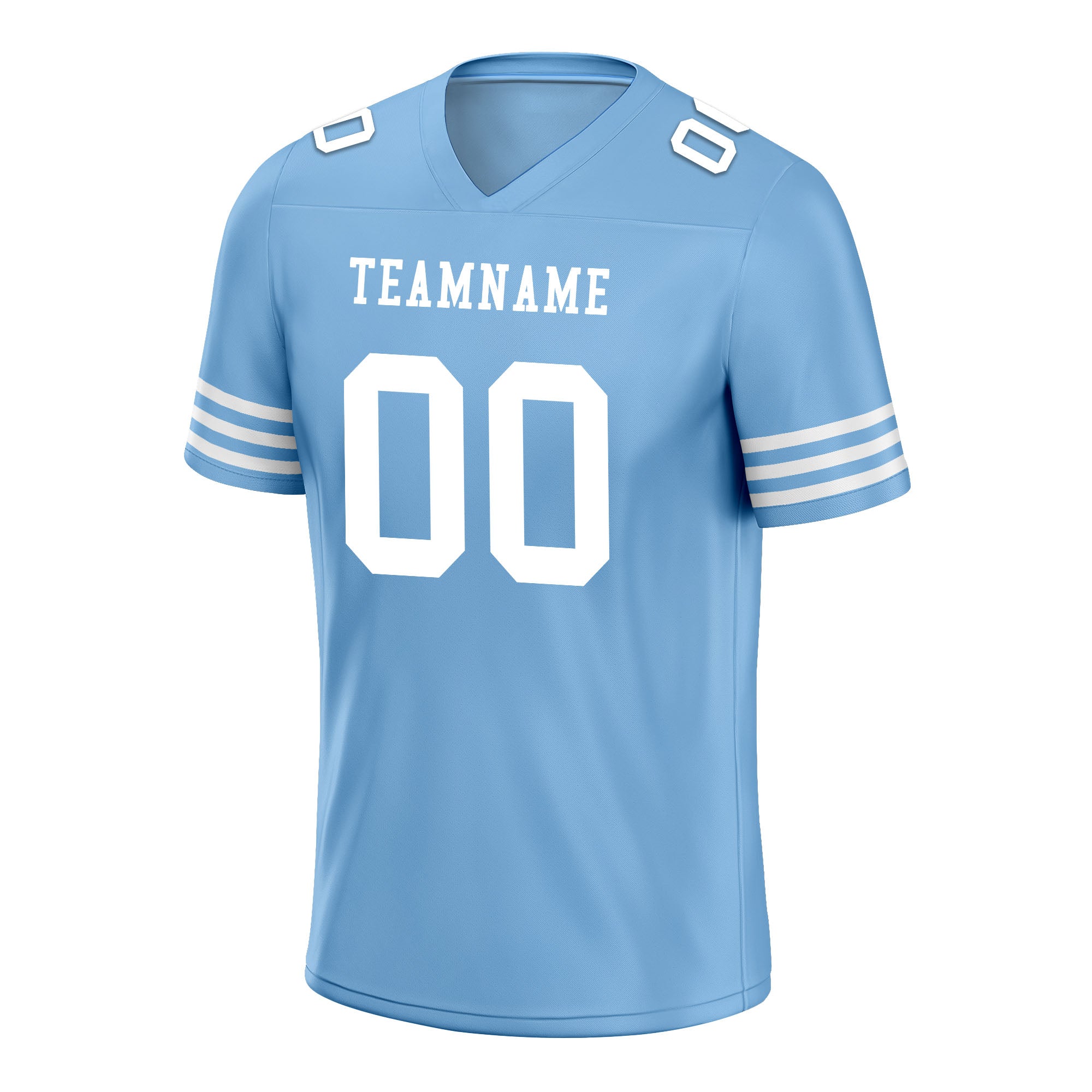 Custom Blue & White Striped Sleeves Personalized Authentic Football Jersey - FBJ02 D06037 | Perfect for Game Day, Team Events & Fan Collections