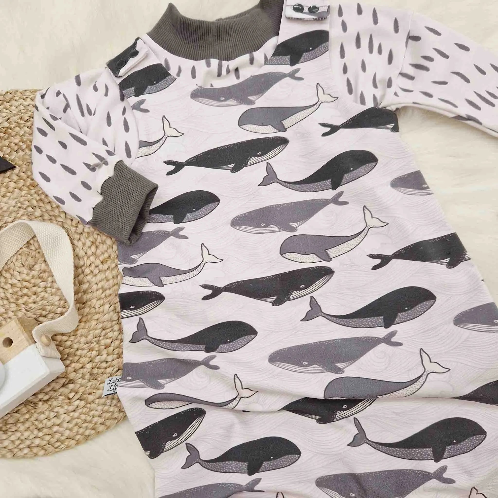 Whale Print Baby & Toddler Dungarees - Cute Denim Overalls for Boys & Girls - Perfect for Playtime, Daycare & Family Photos