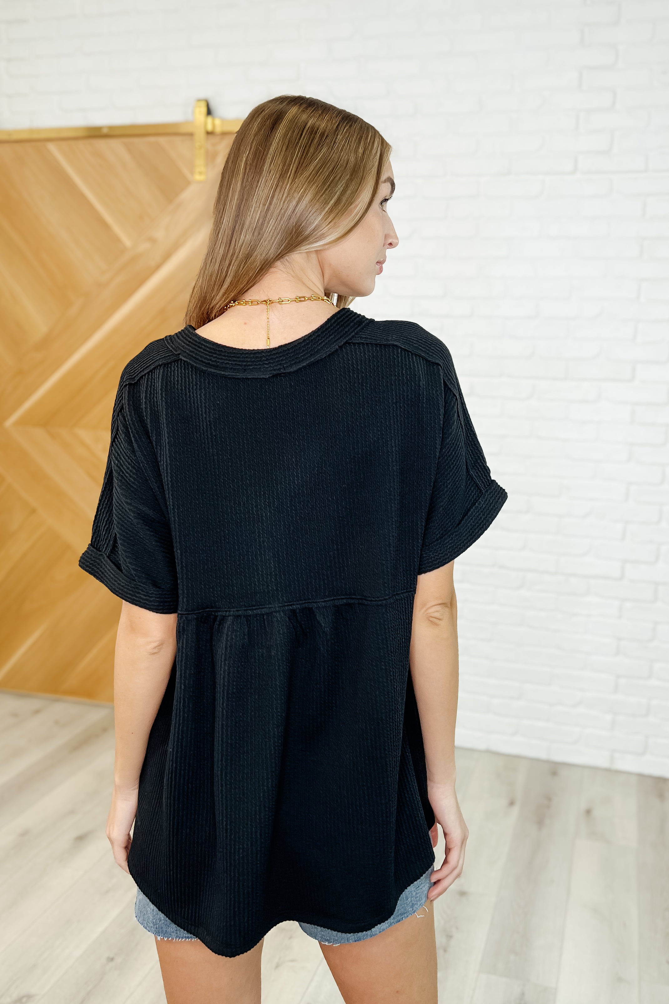 Plain and Sassy V Neck Tee in Black - Women's Casual Basic T-Shirt for Everyday Wear | Perfect for Layering, Work, and Weekend Outfits